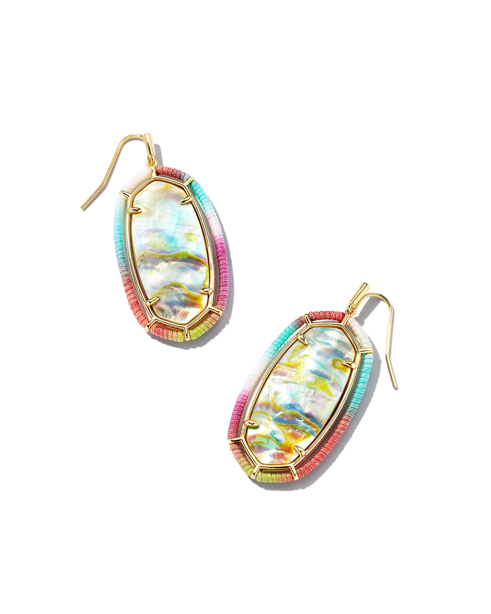 Threaded Elle Gold Drop Earrings in Pastel Mix | Kendra Scott