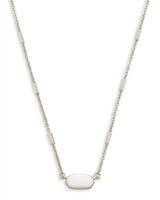 Elisa Unicorn Bright Silver Short Pendant Necklace in Dichroic Glass