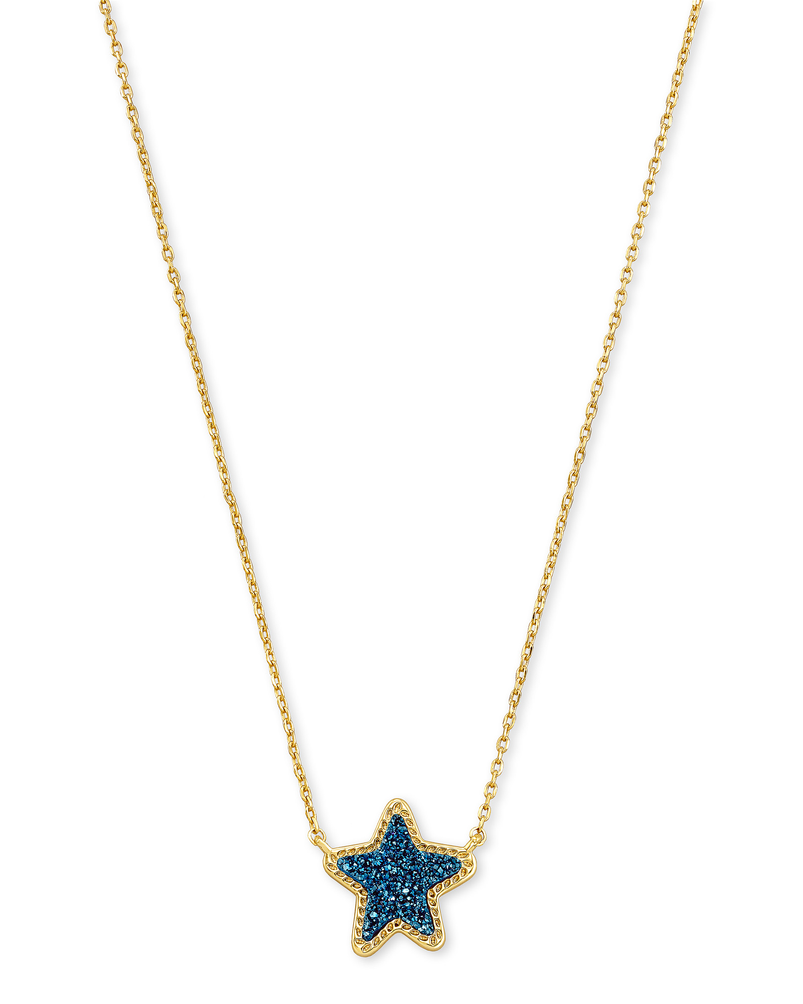 Jae Star Rose Gold Pendant Necklace in Rose Gold Drusy