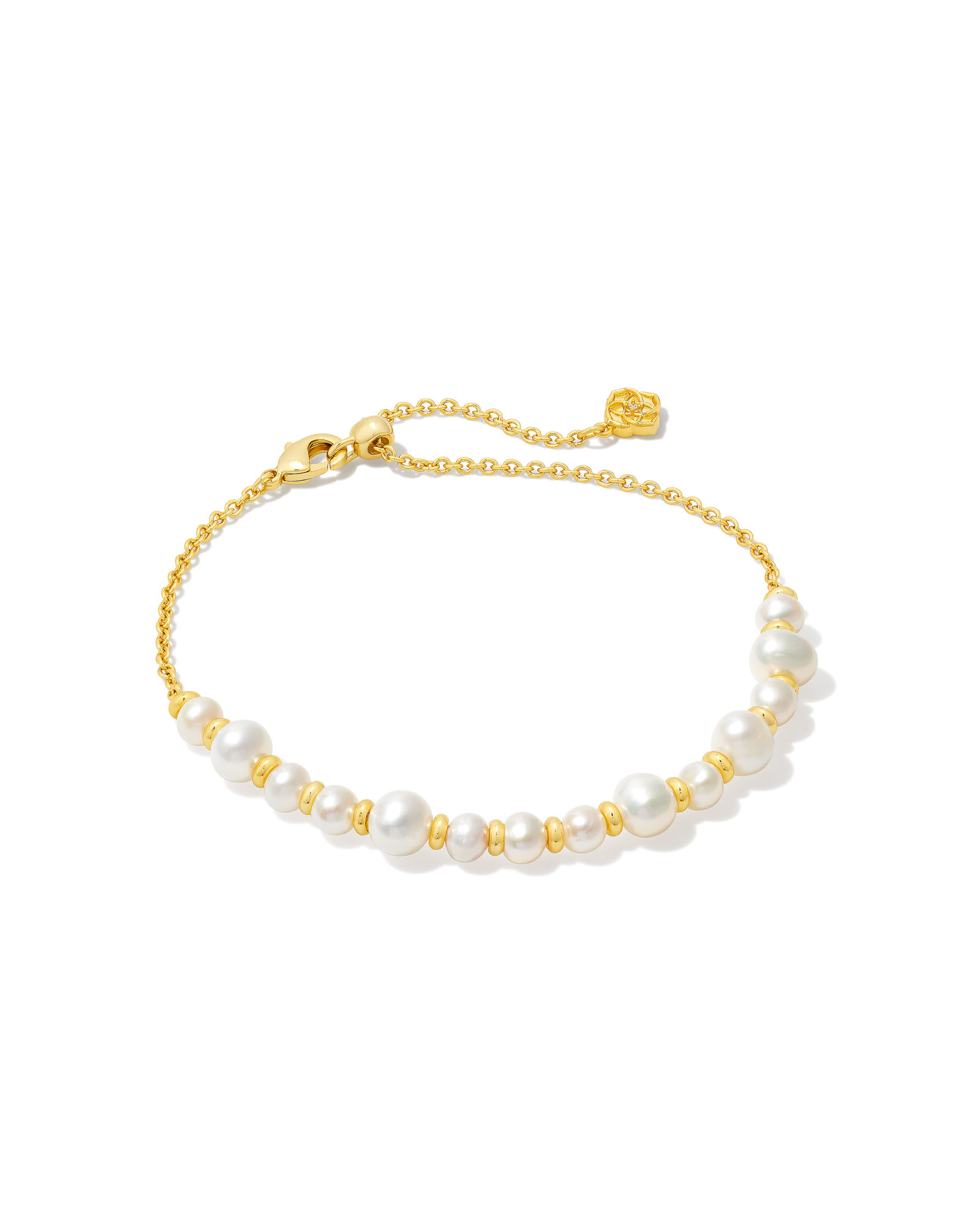 Women's Beaded Chain Bracelet in Ivory by Grace and Lace