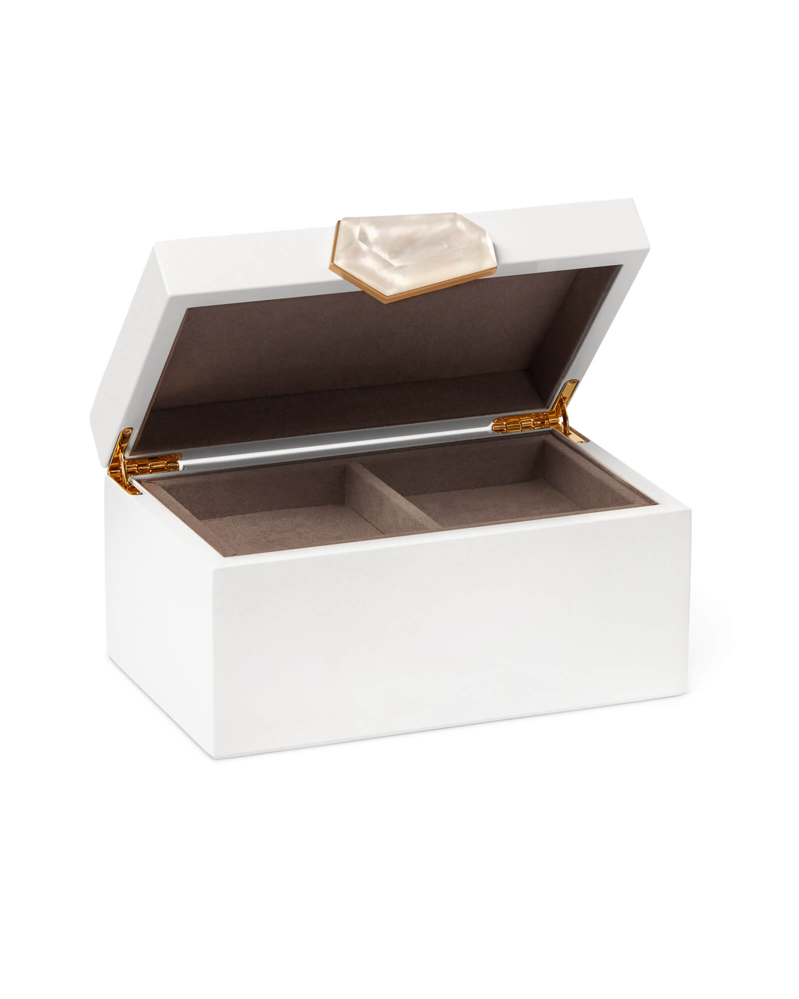 Small Jewelry Box In White Lacquer With Ivory Mother Of Pearl Kendra   Kendra Scott Small Jewelry Box Brass Optic White 01 Lg 