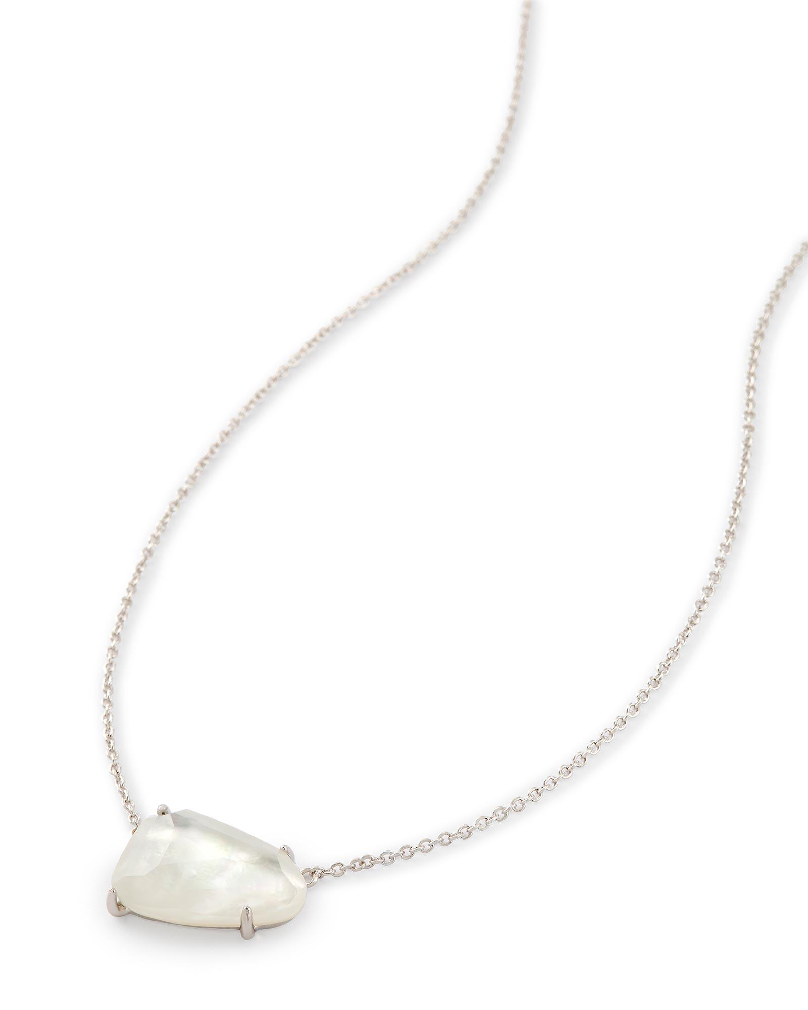 Isla Silver Pendant Necklace in Ivory Pearl | Kendra Scott