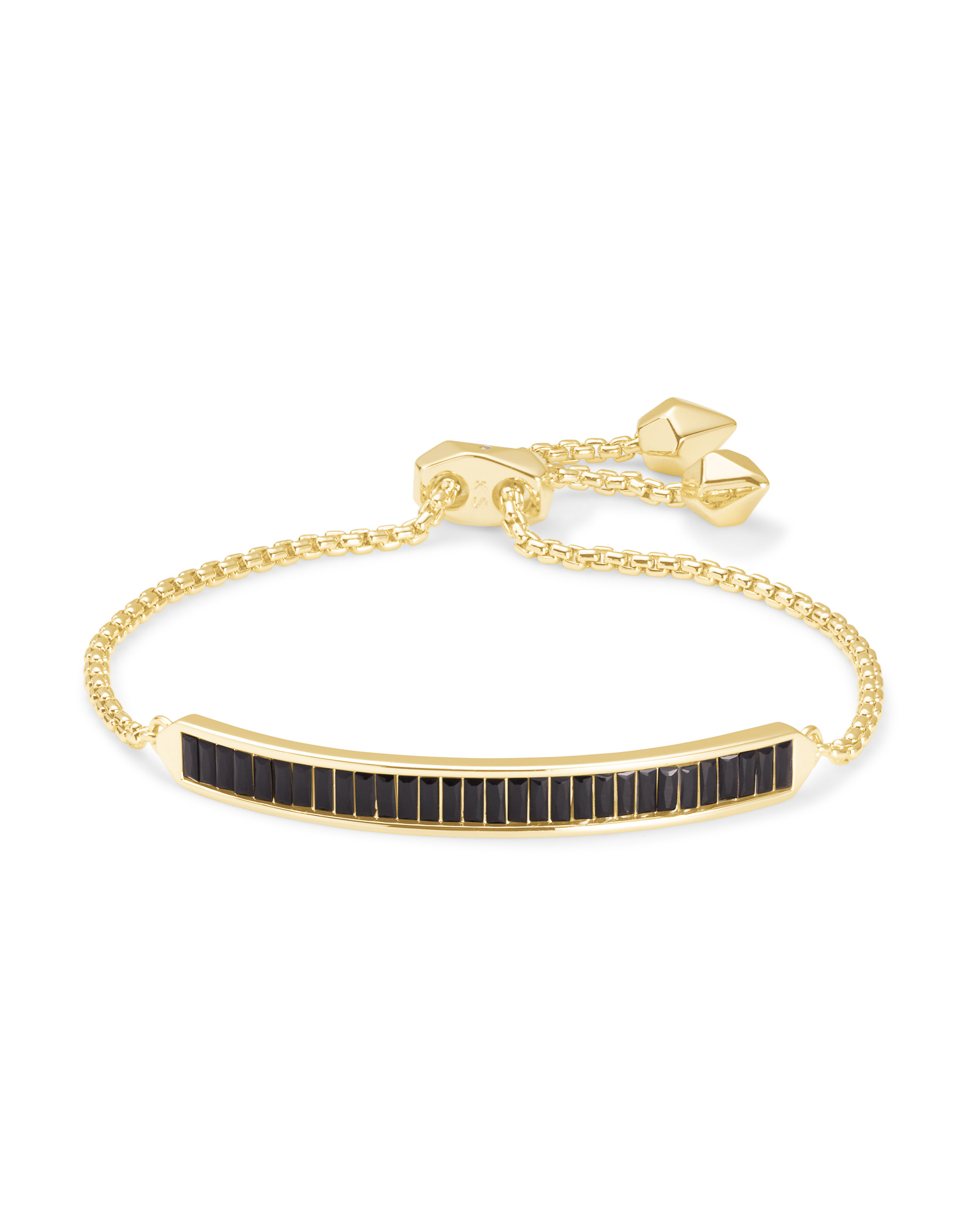 Jack Adjustable Gold Chain Bracelet in Black Spinel | Kendra Scott