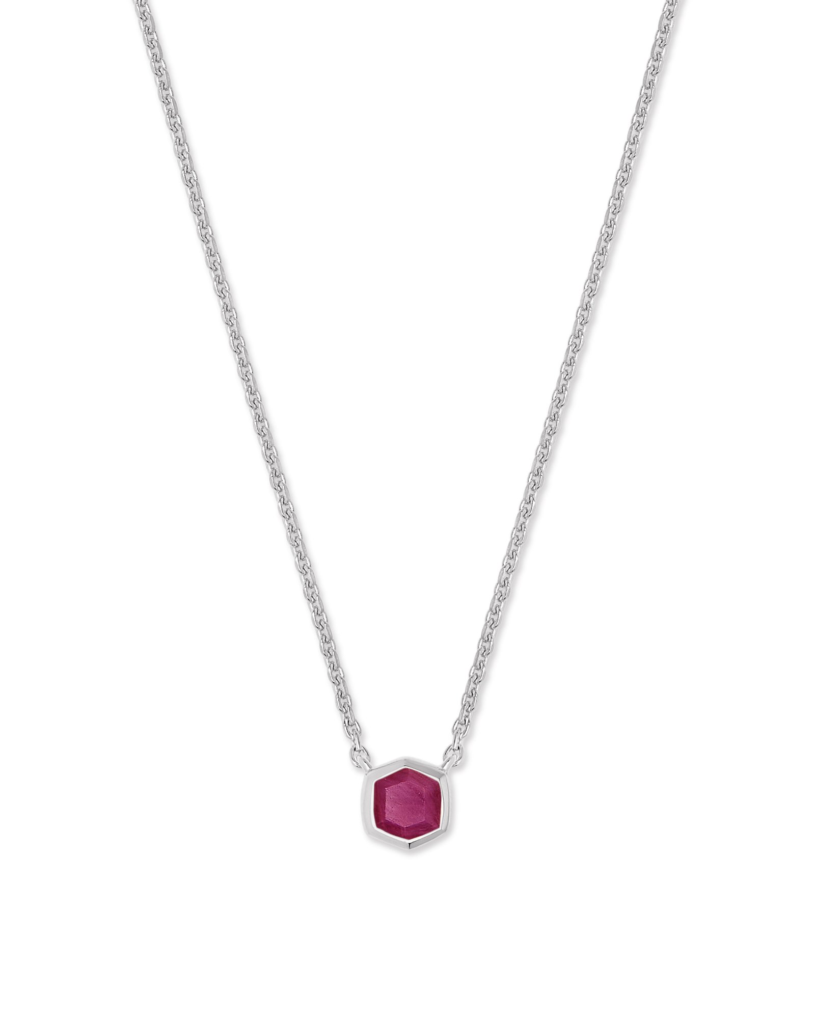 Davie Sterling Silver Pendant Necklace in Ruby | Kendra Scott