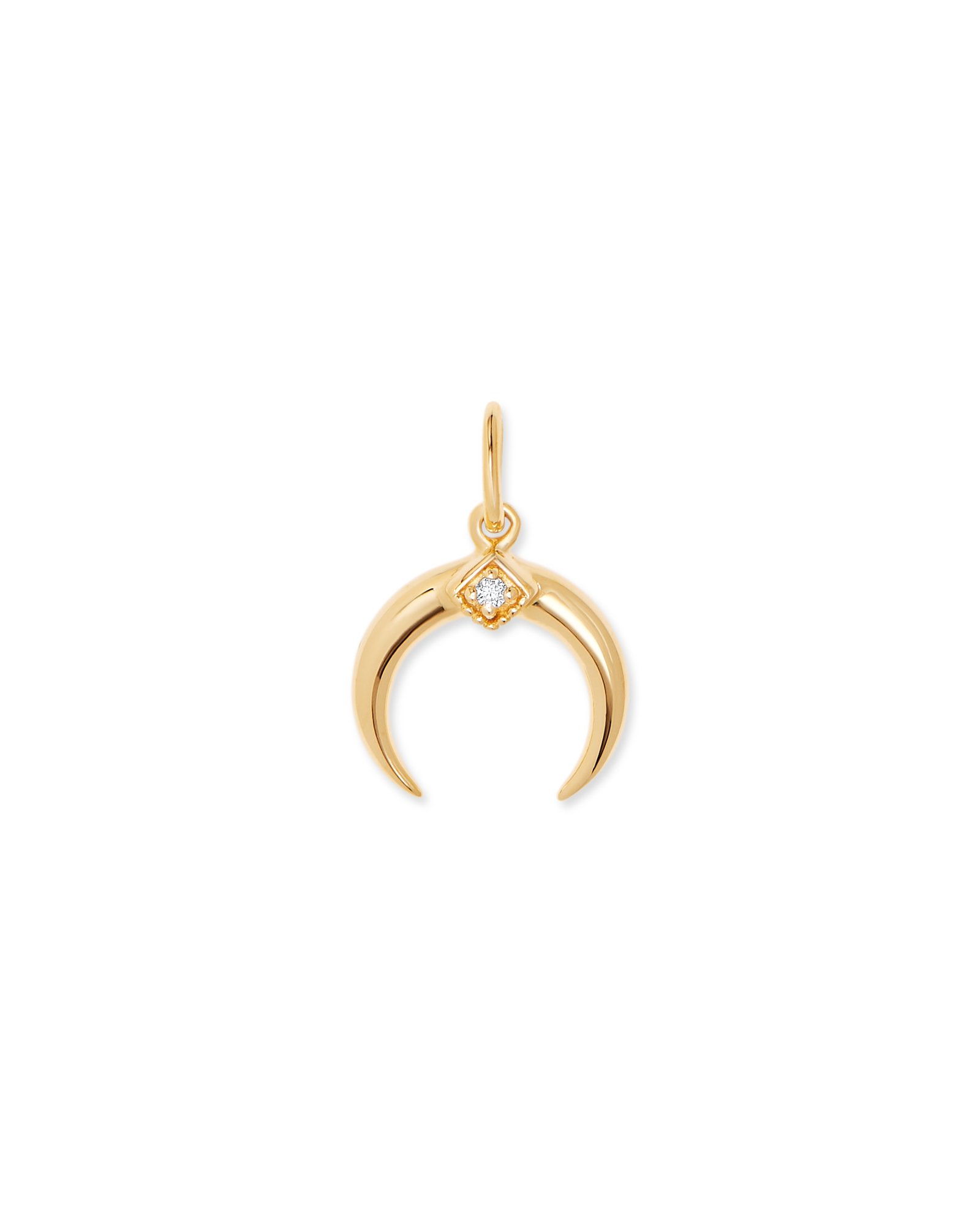 Crescent Horn 18K Gold Vermeil Charm in White Diamond | Kendra Scott