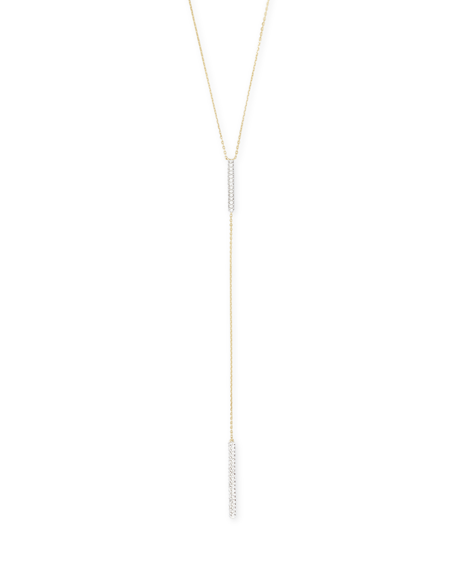 Remington 14k Yellow Gold Y Necklace in White Diamonds | Kendra Scott