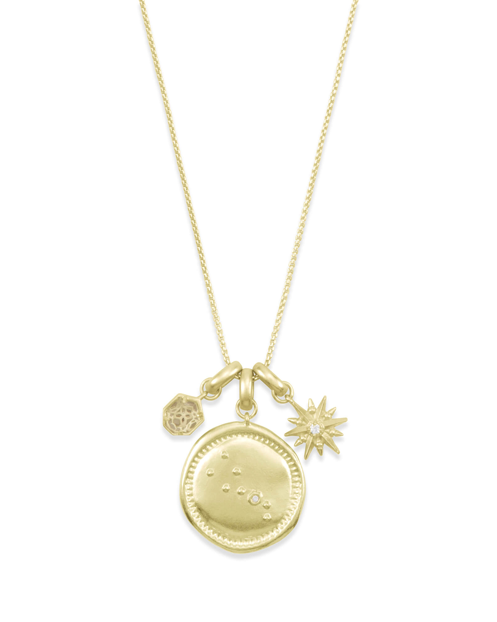 April Taurus Charm Necklace Set in Gold | Kendra Scott