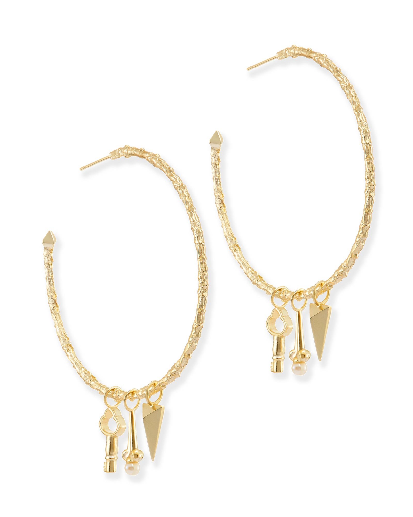 Shiloh Charm Hoop Earrings Earrings Kendra Scott   Kendra Scott Shiloh Hoop Earrings In Gold 00 Default Lg 