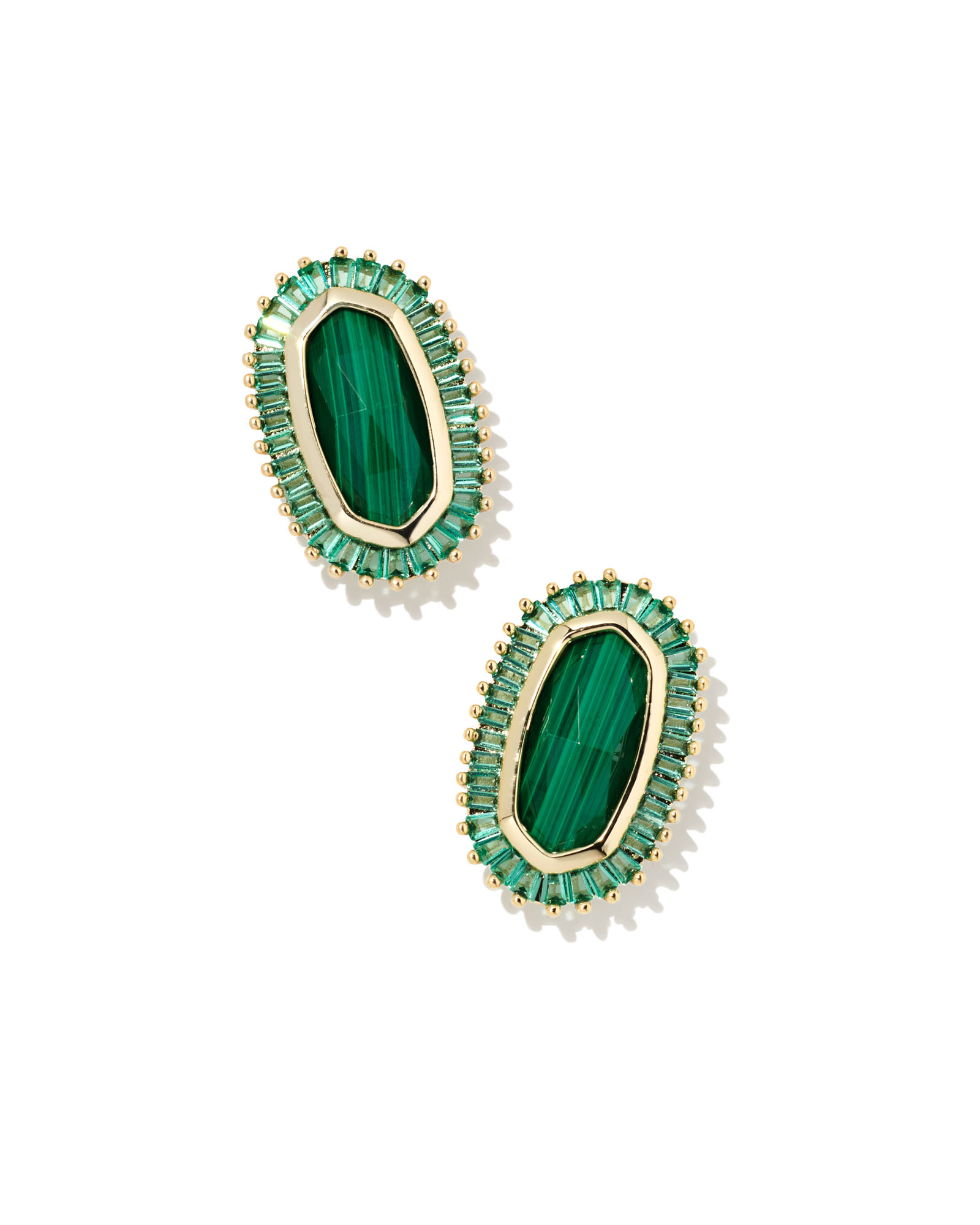 kendra scott emerald stud earrings