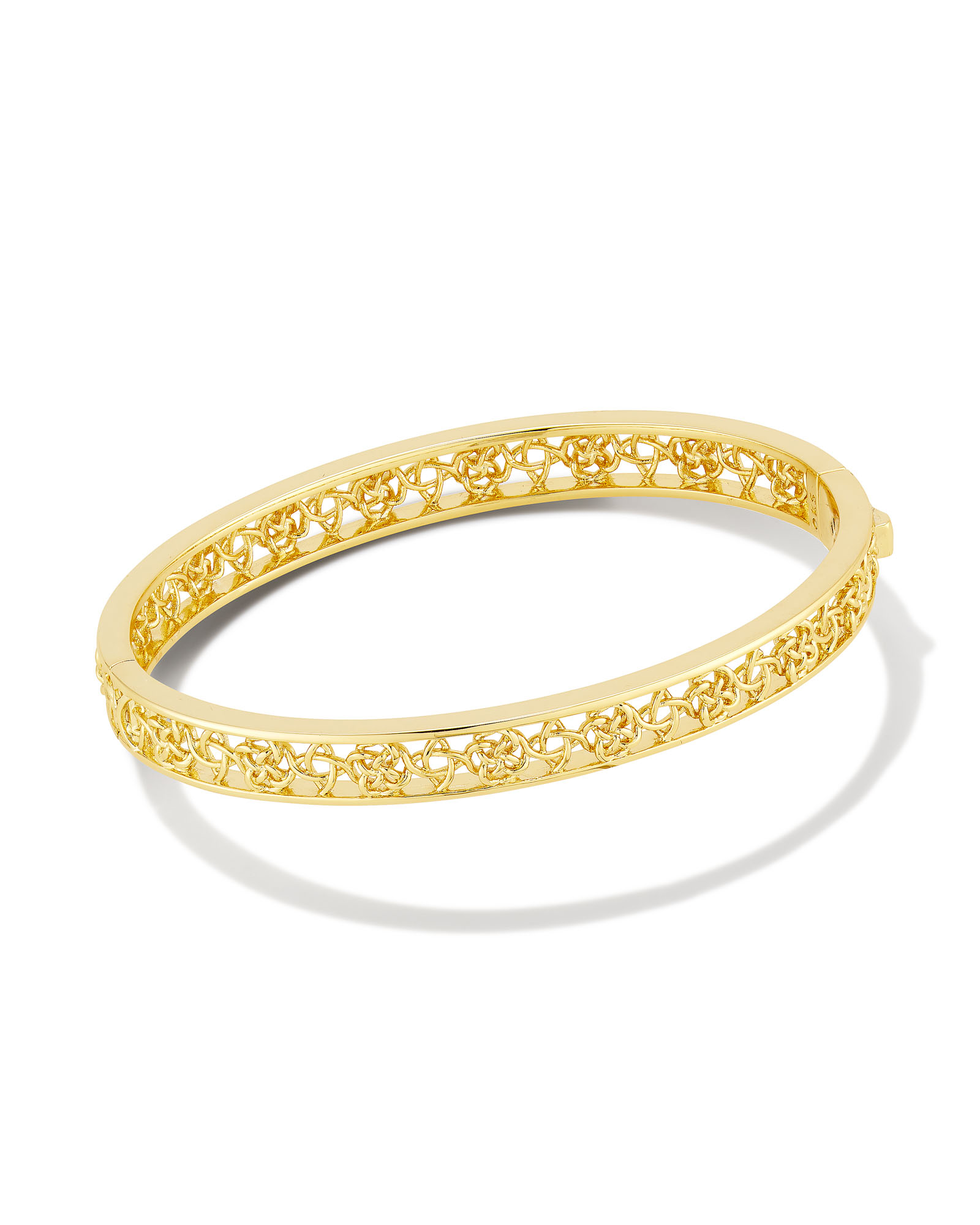 CZ Zircon Studded Golden Bangle Bracelet – Neshe Fashion Jewelry