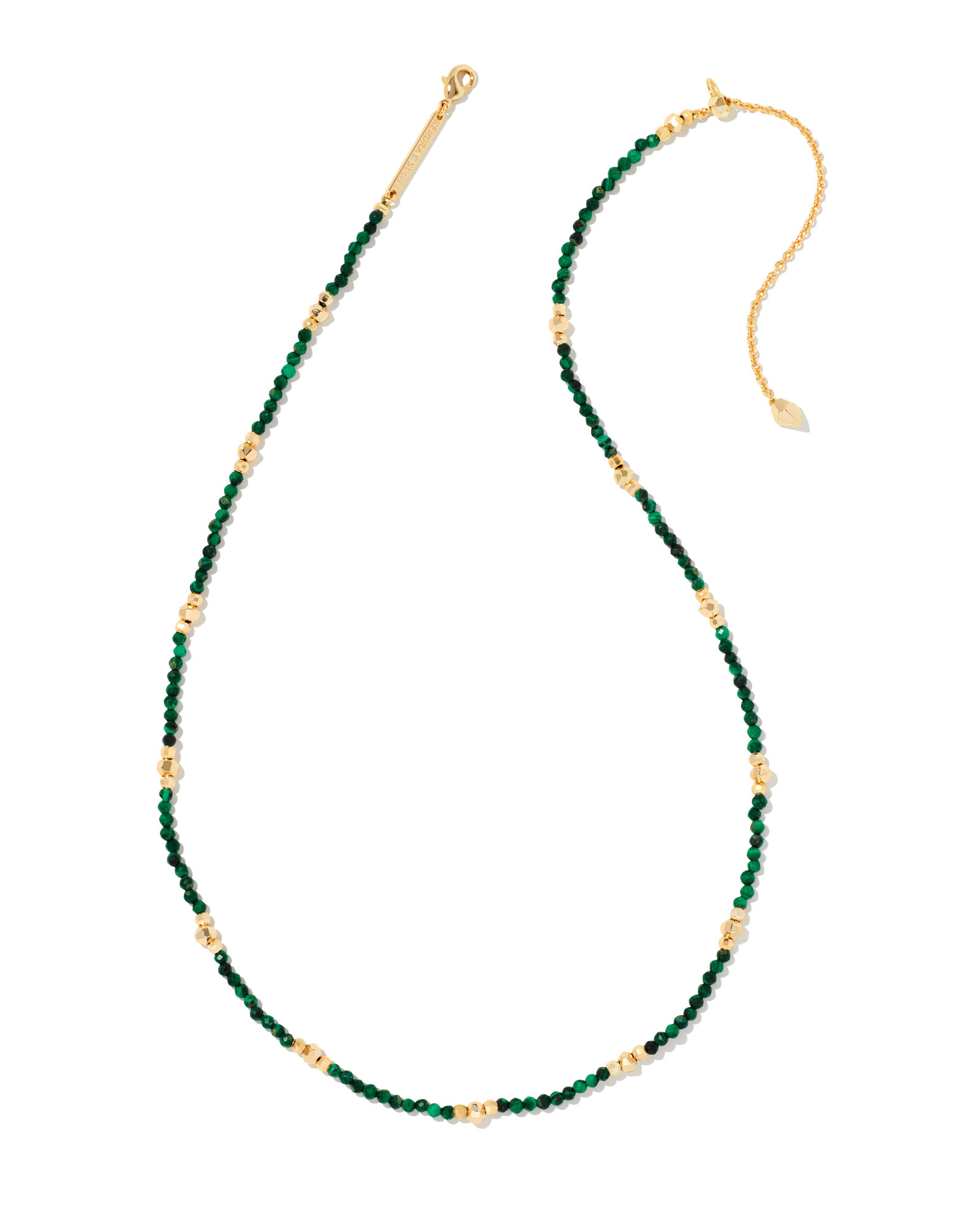 Britt Gold Choker Necklace in Green Malachite | Kendra Scott