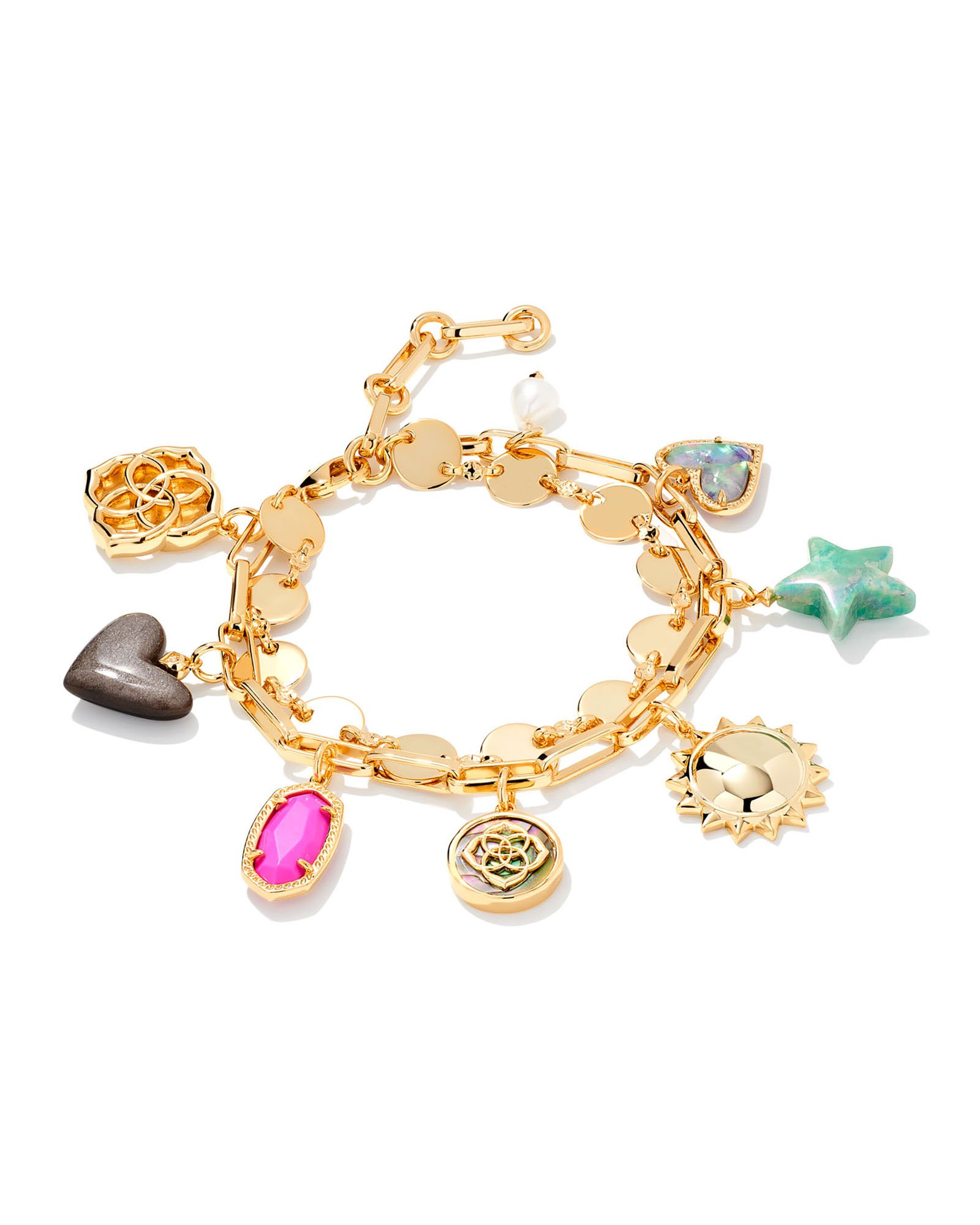 Frankie Gold Charm Bracelet In Multi Mix | Kendra Scott