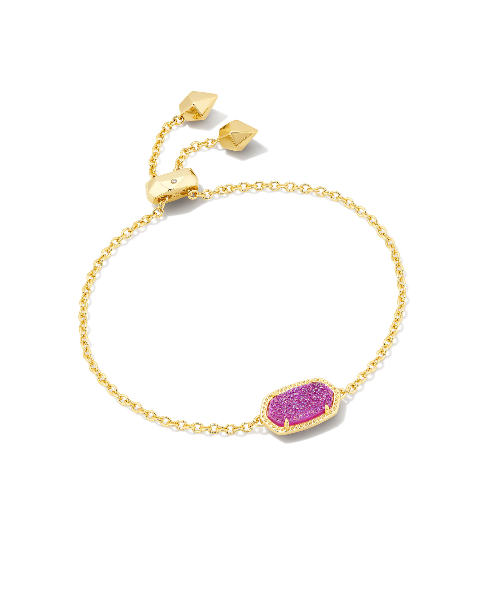 Ari Heart Gold Chain Bracelet in Rose Quartz
