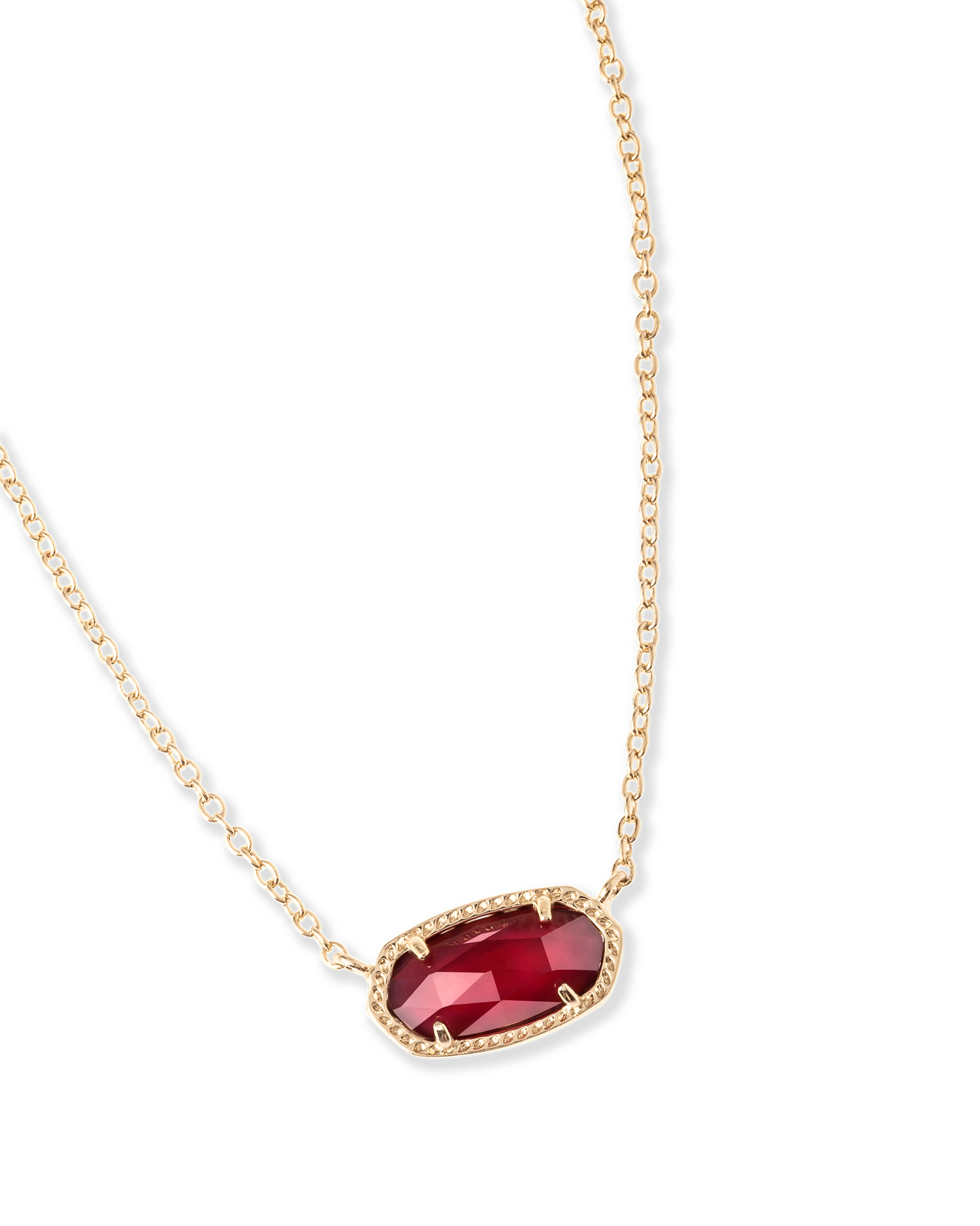 Elisa Gold Pendant Necklace in Burgundy | Kendra Scott