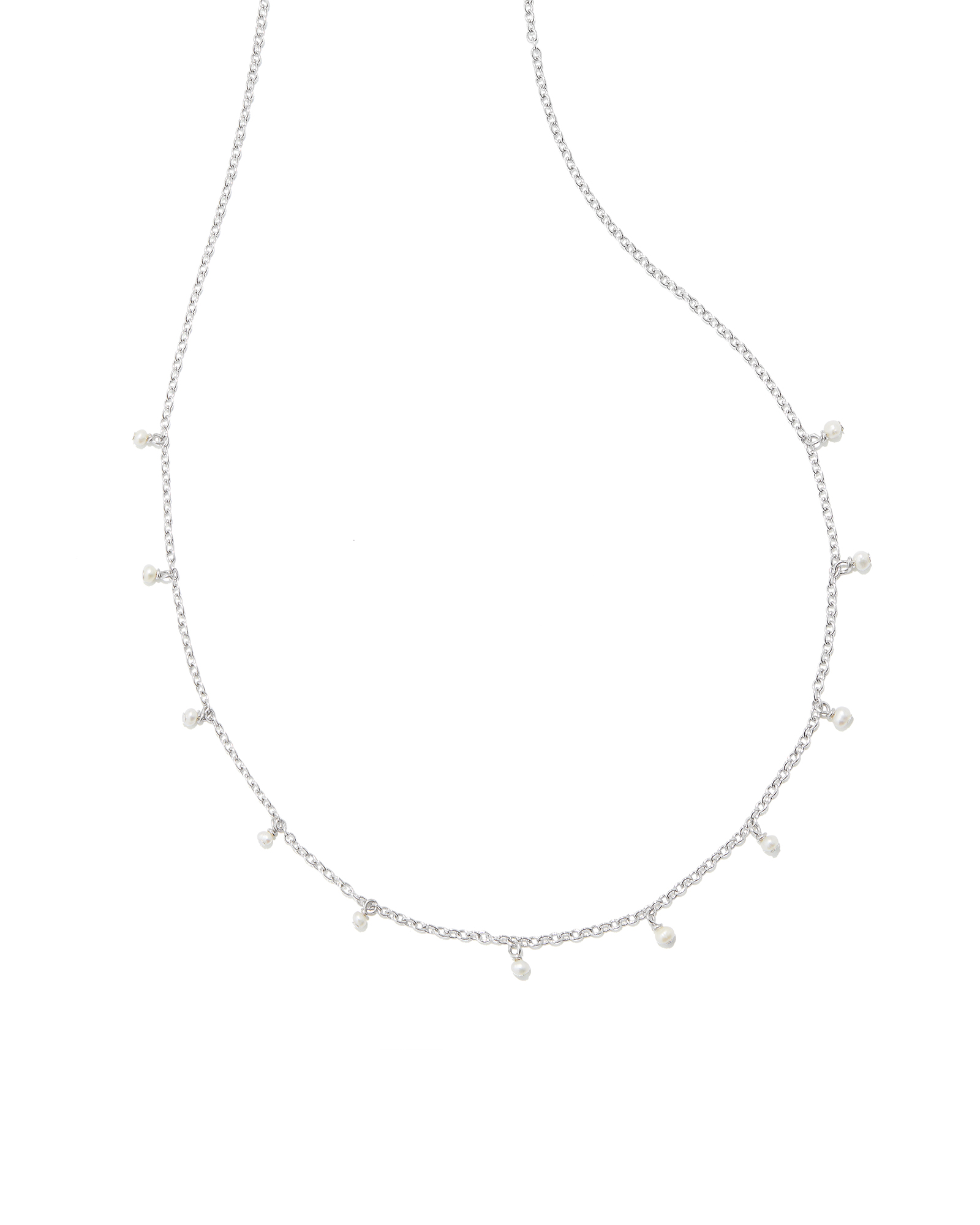 Willa Silver Pearl Strand Necklace in White Pearl | Kendra Scott