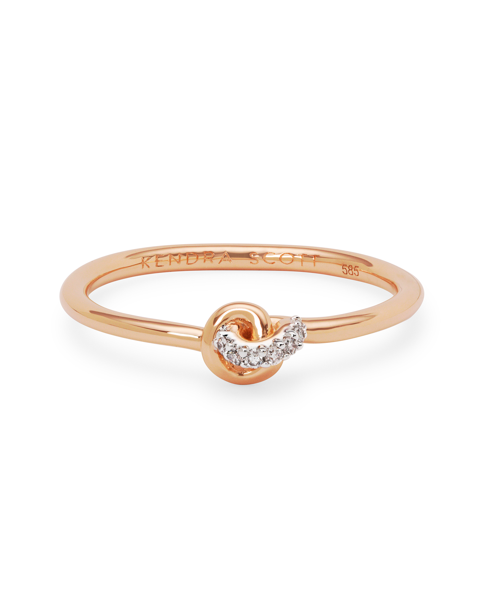 14k gold love knot ring