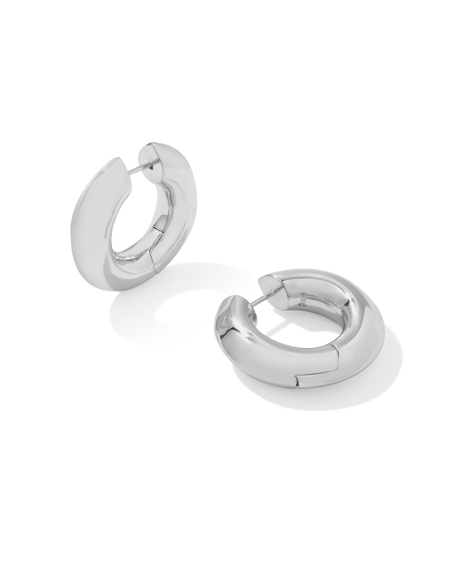 Mikki Metal Hoop Earrings in Silver | Kendra Scott