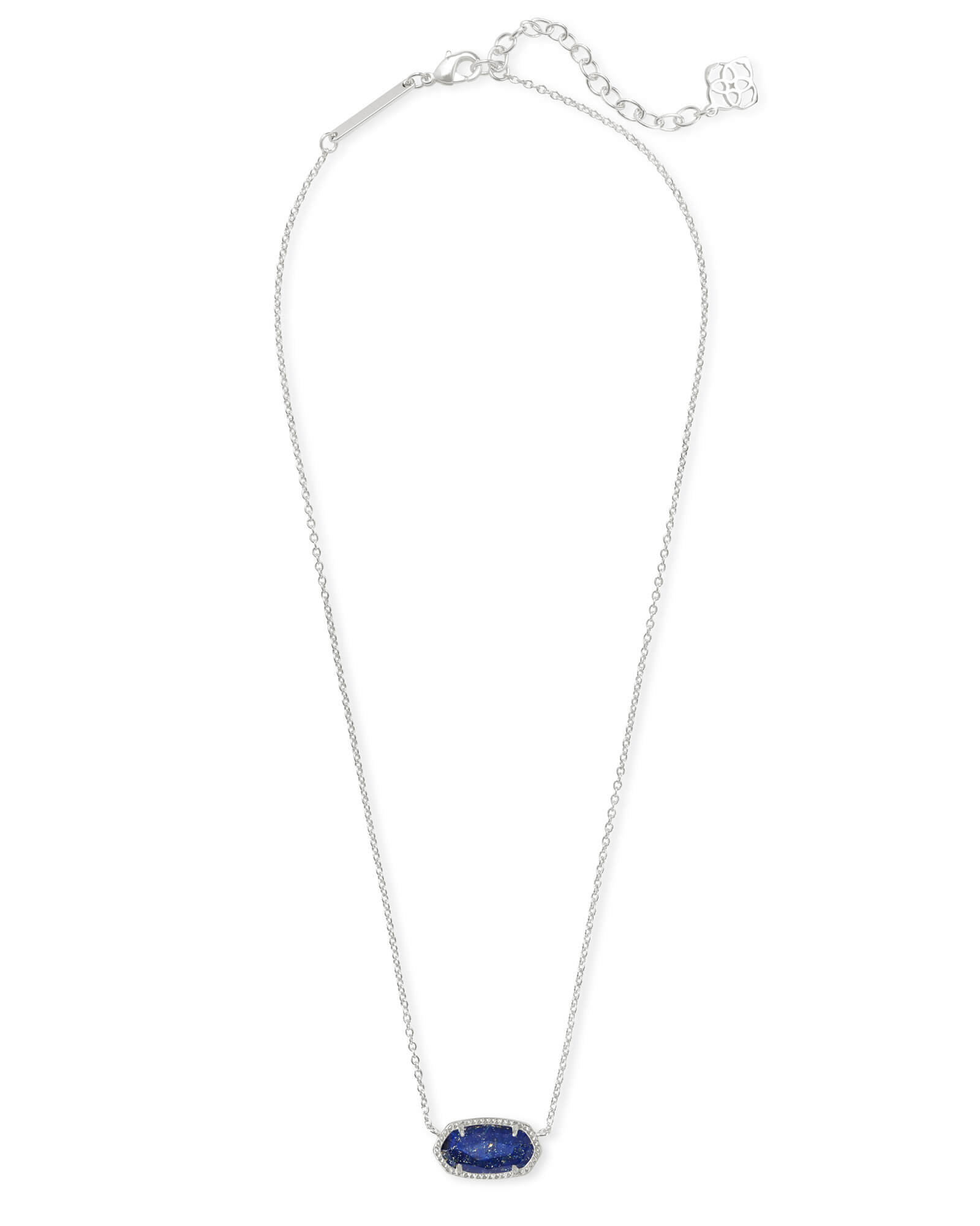 Elisa Bright Silver Pendant Necklace in Blue Lapis | Kendra Scott