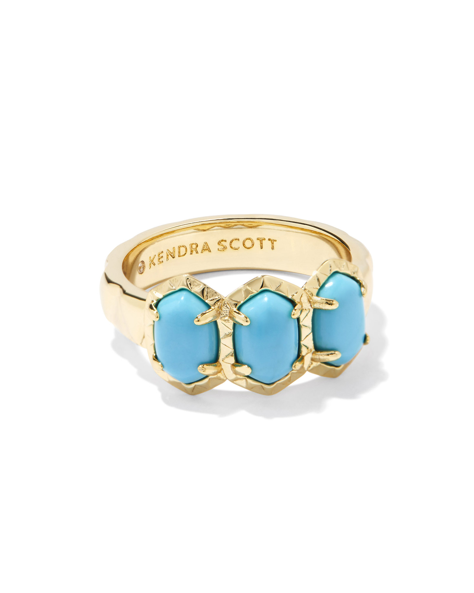 Kendra Scott Davie Band Ring in buy Light Blue Magnesite-Rhodium (Size 8)