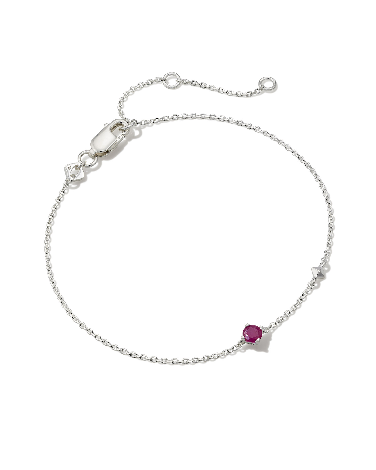 Maisie Sterling Silver Delicate Chain Bracelet in Ruby | Kendra Scott