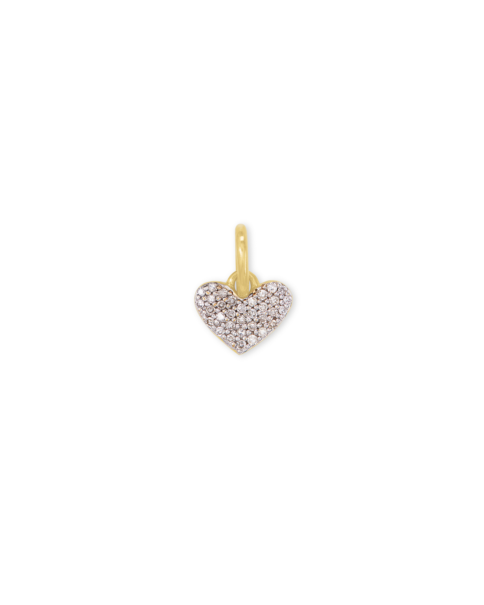 Pave State of Texas 14k Yellow Gold Charm in White Diamond