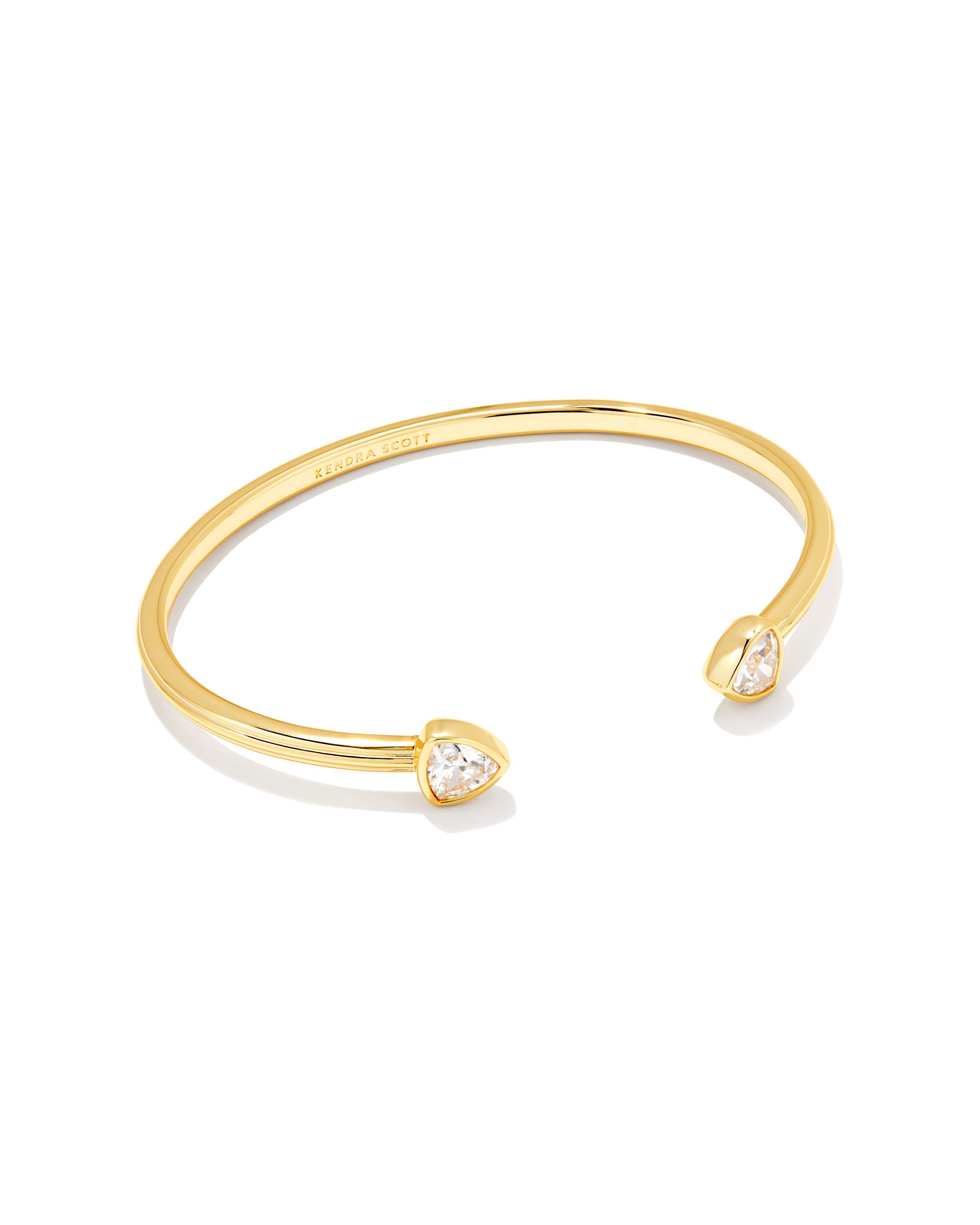 Arden Gold Cuff Bracelet in White Crystal | Kendra Scott