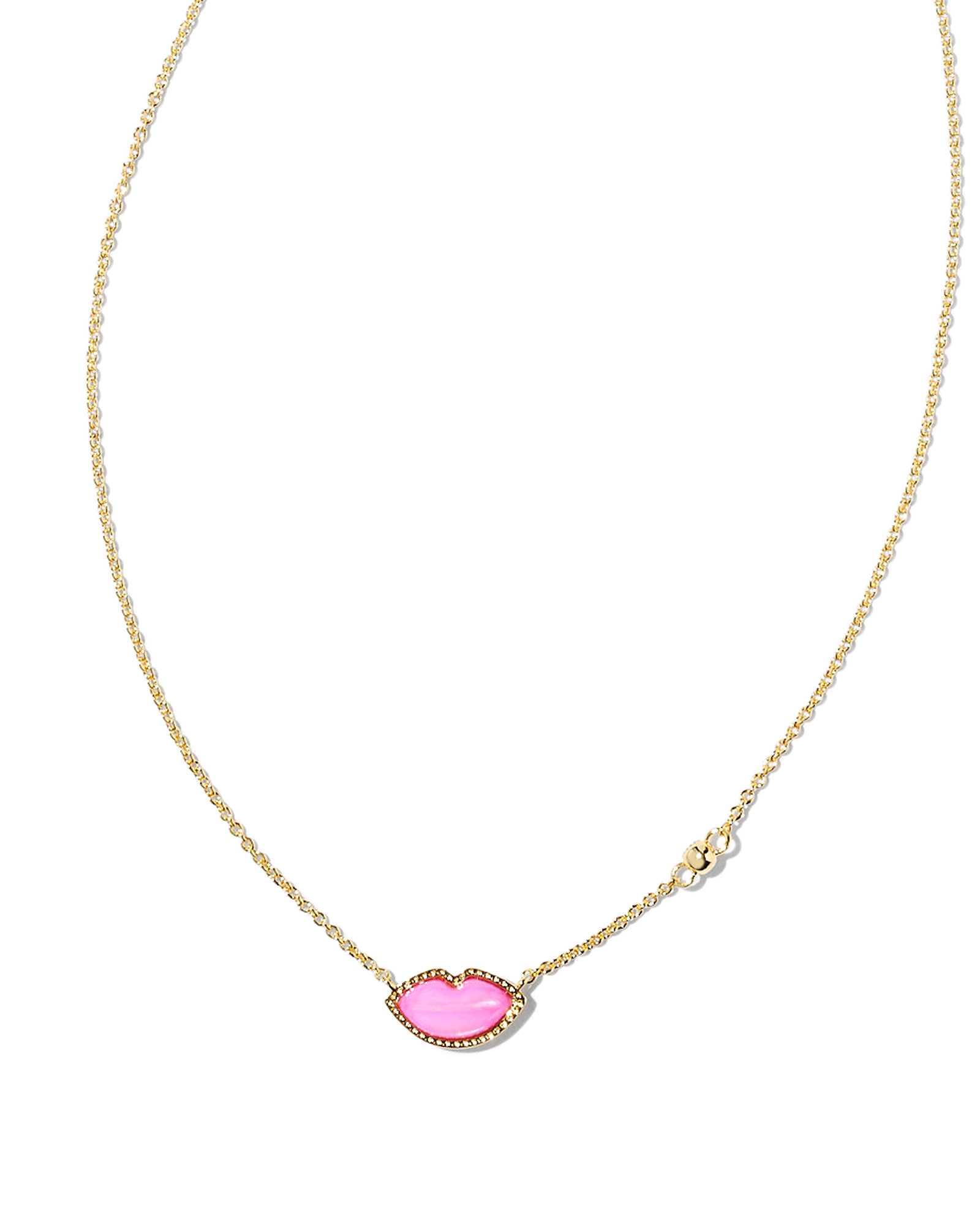 Kendra Scott Lips Pendant Necklace in Hot Pink Mother-of-Pearl | REEDS  Jewelers