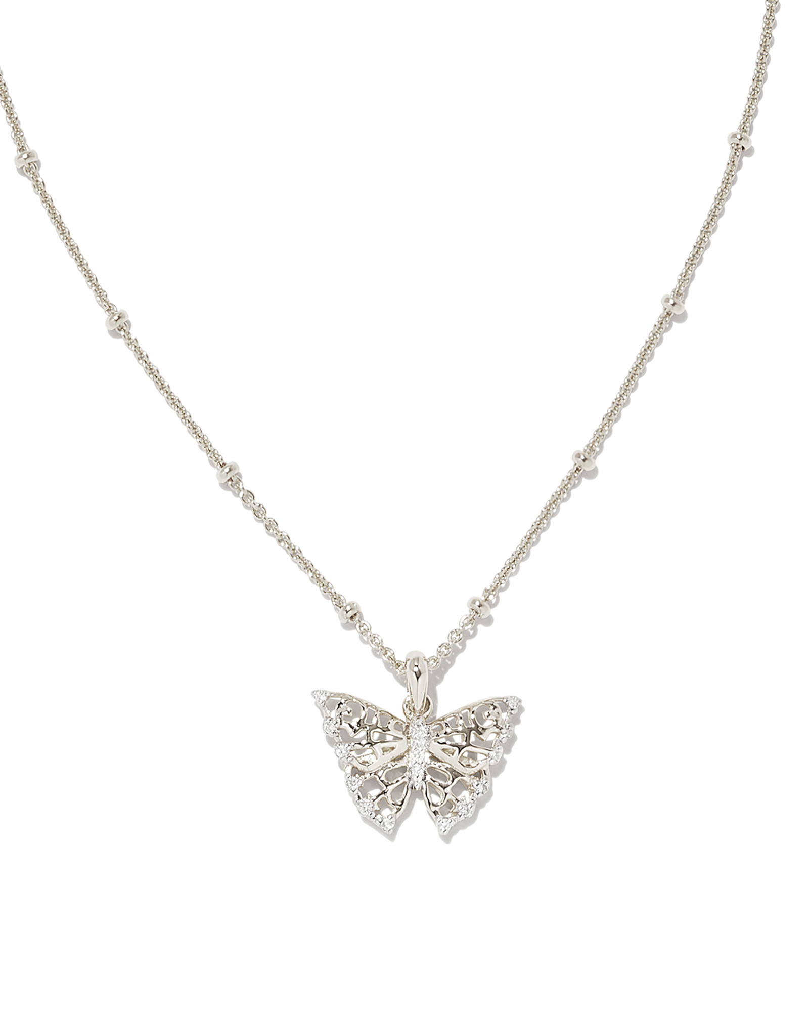 Sterling Silver Butterfly Pendant Necklace, Made in U.S.A. – ArtistGifts