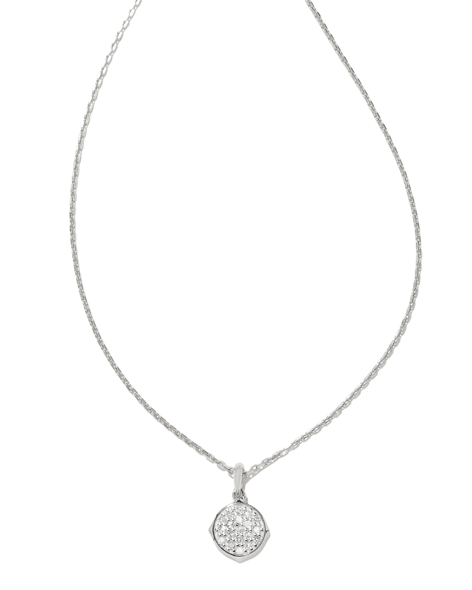 Matilda 14k White Gold Pendant Necklace in White Diamond | Kendra Scott