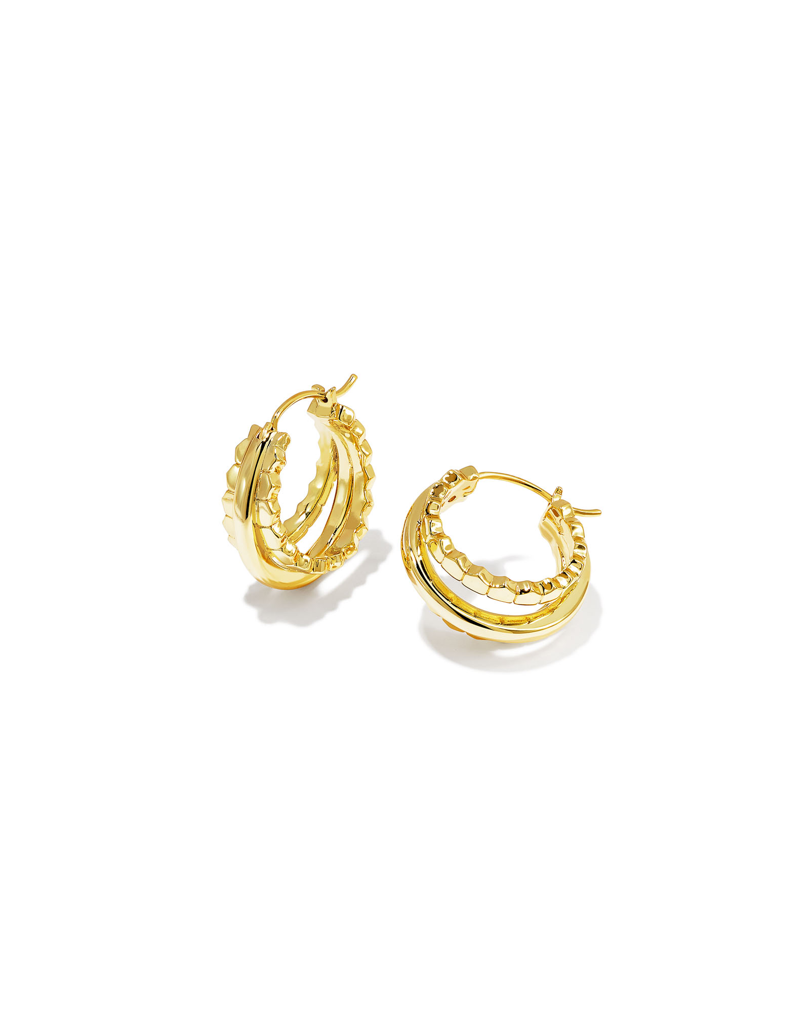 Quinn Huggie Earrings in Mixed Metal | Kendra Scott