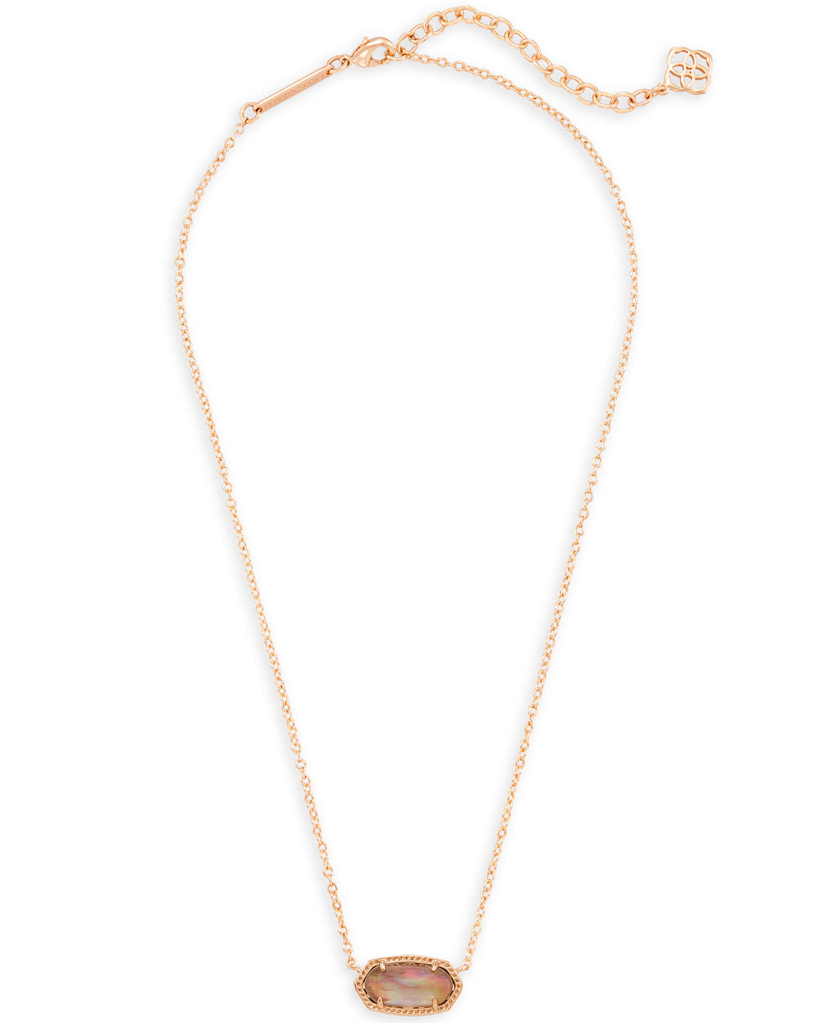 Elisa Rose Gold Pendant Necklace Brown Pearl | Kendra Scott