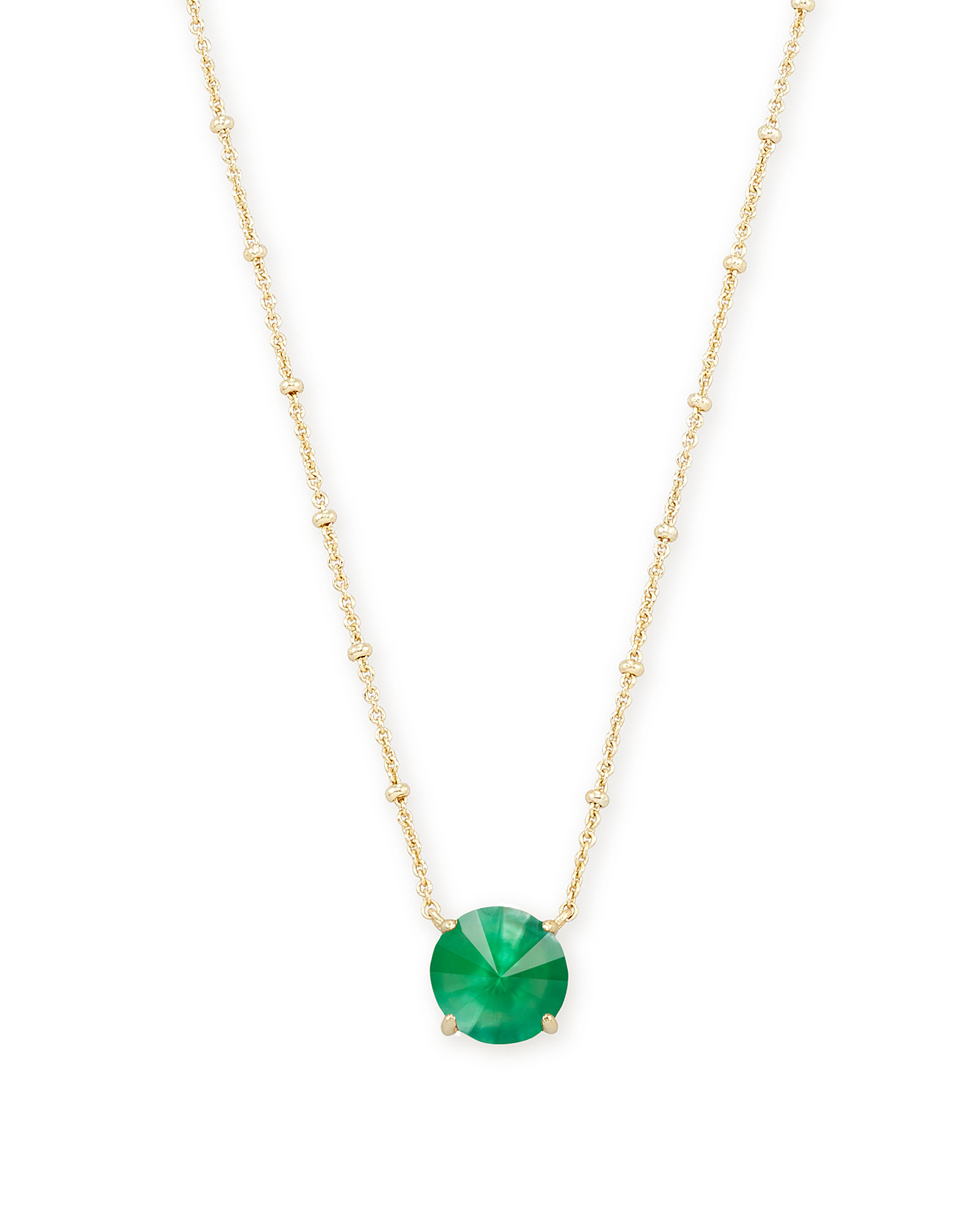 Jolie Gold Pendant Necklace in Jade Green Illusion | Kendra Scott