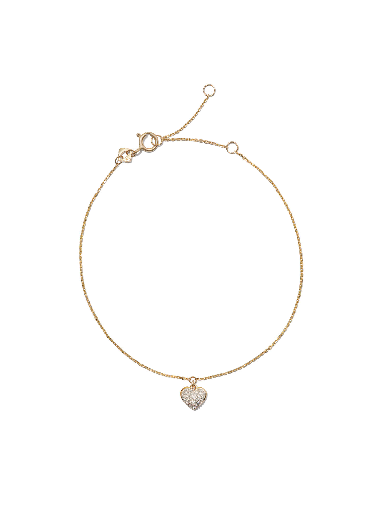 Madeline 14k Yellow Gold Delicate Chain Bracelet in White Diamond ...