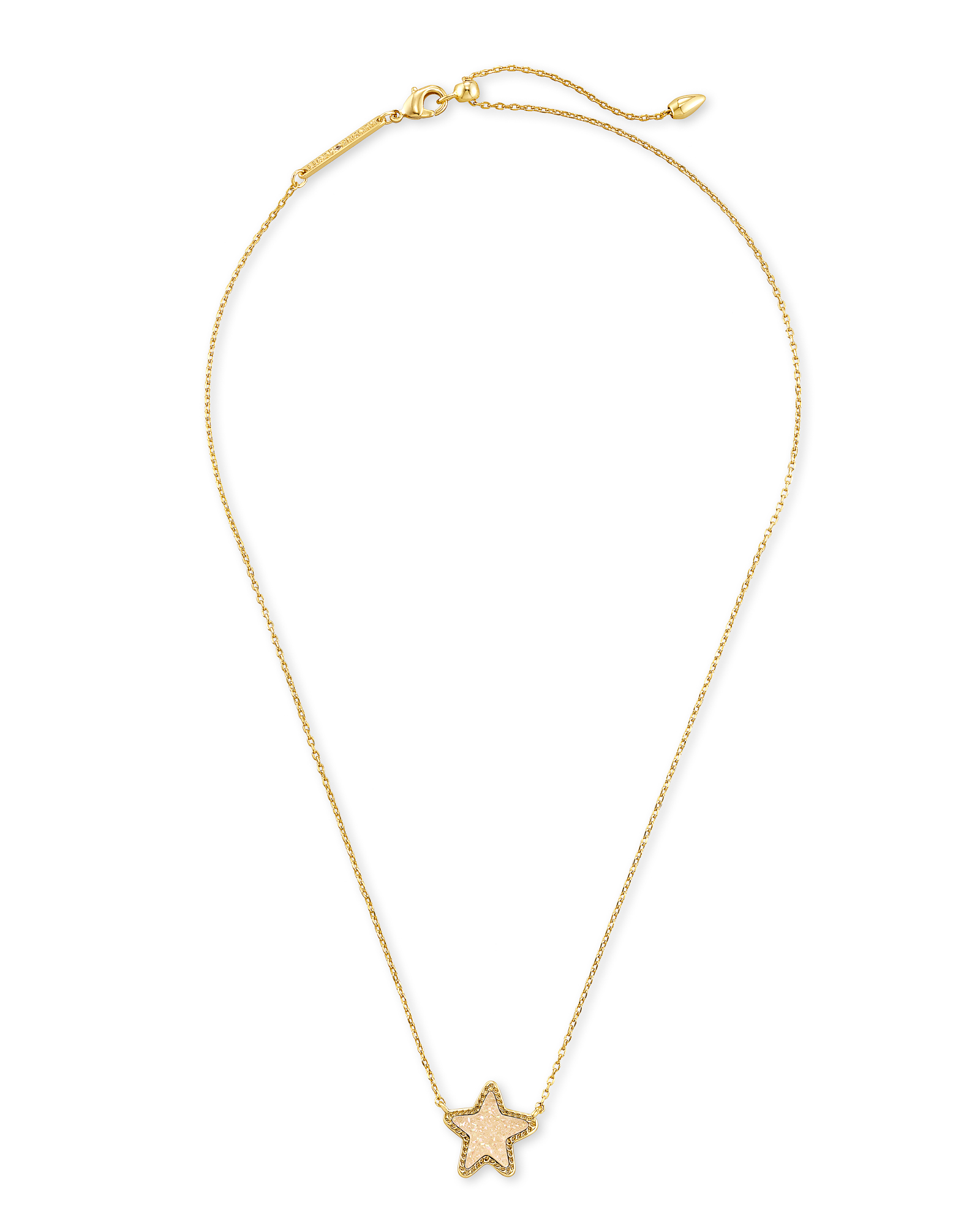 Jae Star Gold Pendant Necklace in Iridescent Drusy | Kendra Scott
