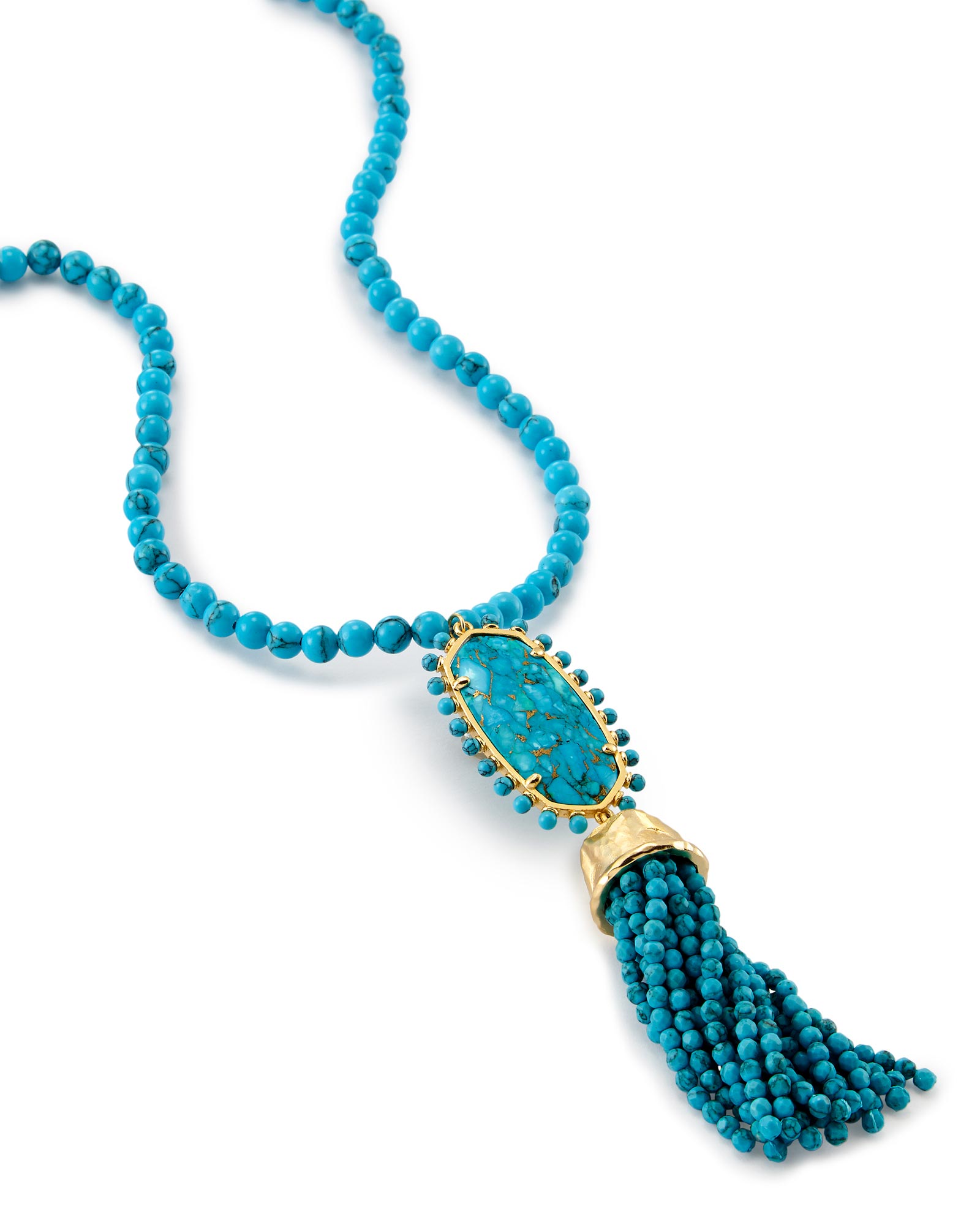 Tatiana Blue Long Tassel Pendant Necklace | Kendra Scott