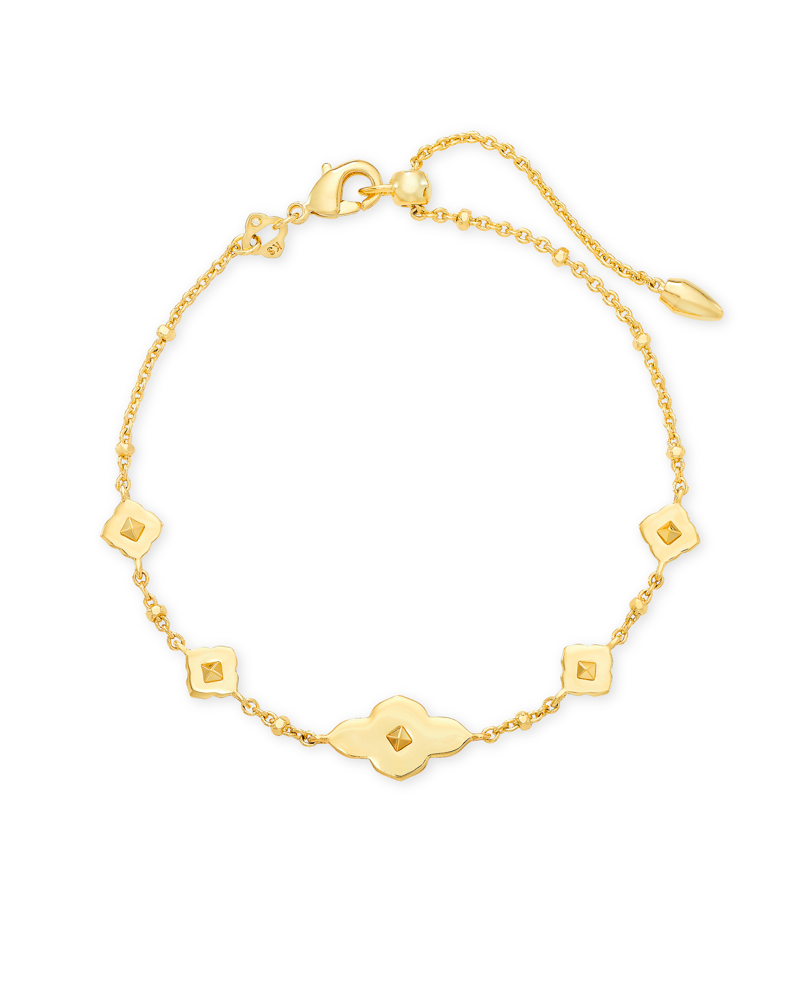 Gold Delicate Chain Birthstone Stacking Bracelet