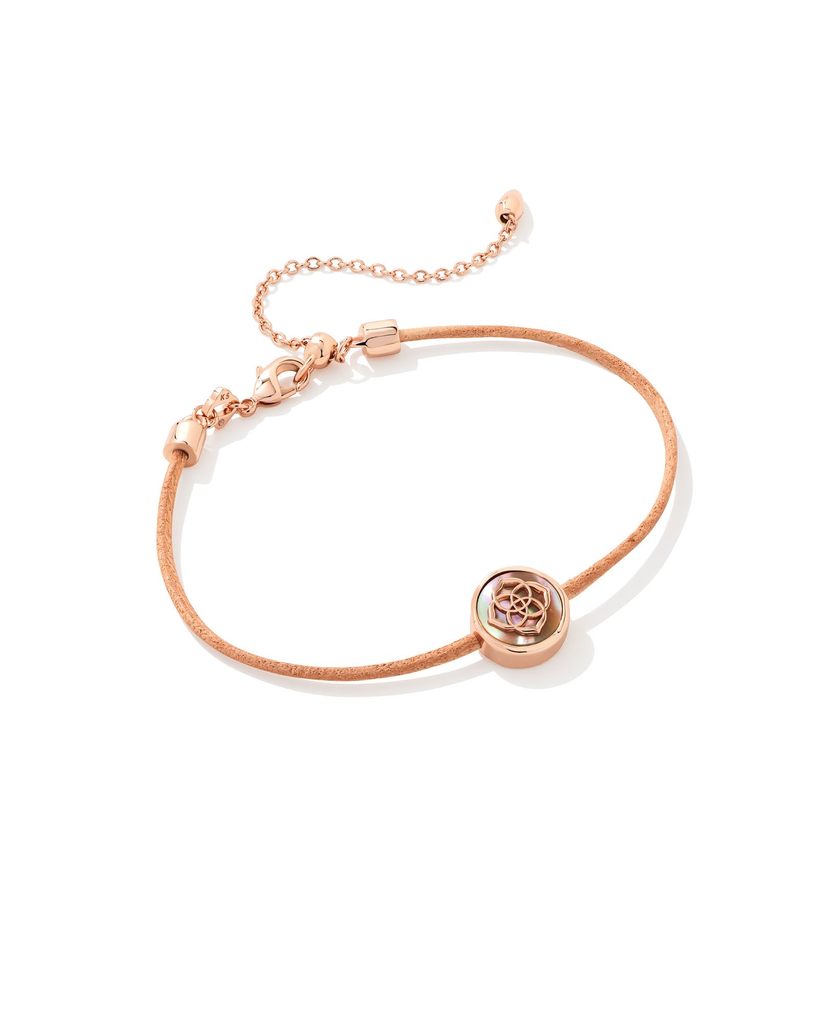 Stamped Dira Rose Gold Bracelet in Golden Abalone | Kendra Scott