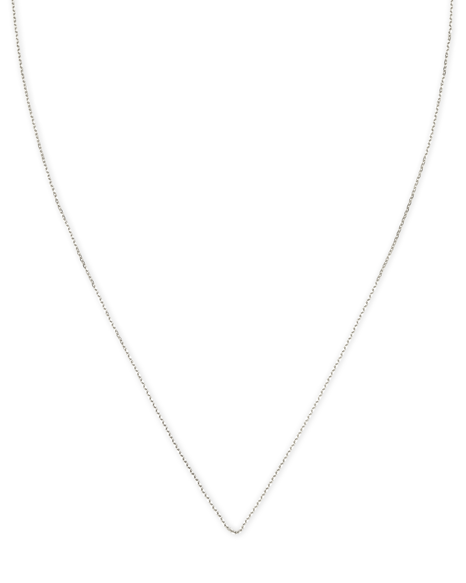 15 Thin Chain Necklace in 14k White Gold