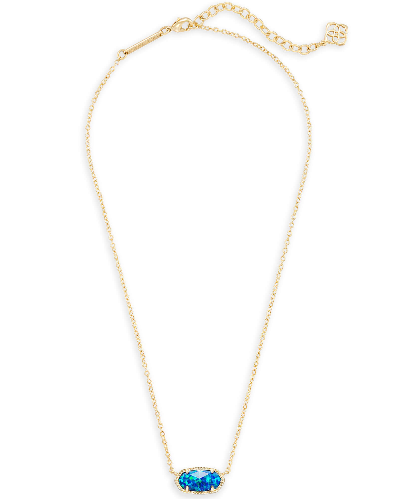 Elisa Gold Satellite Short Pendant Necklace in Yellow Kyocera Opal | Kendra  Scott