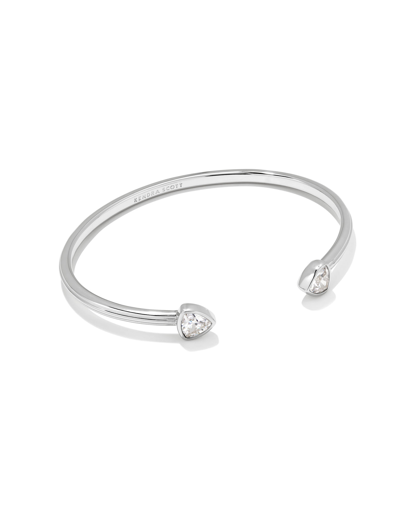 Arden Silver Cuff Bracelet in White Crystal | Kendra Scott