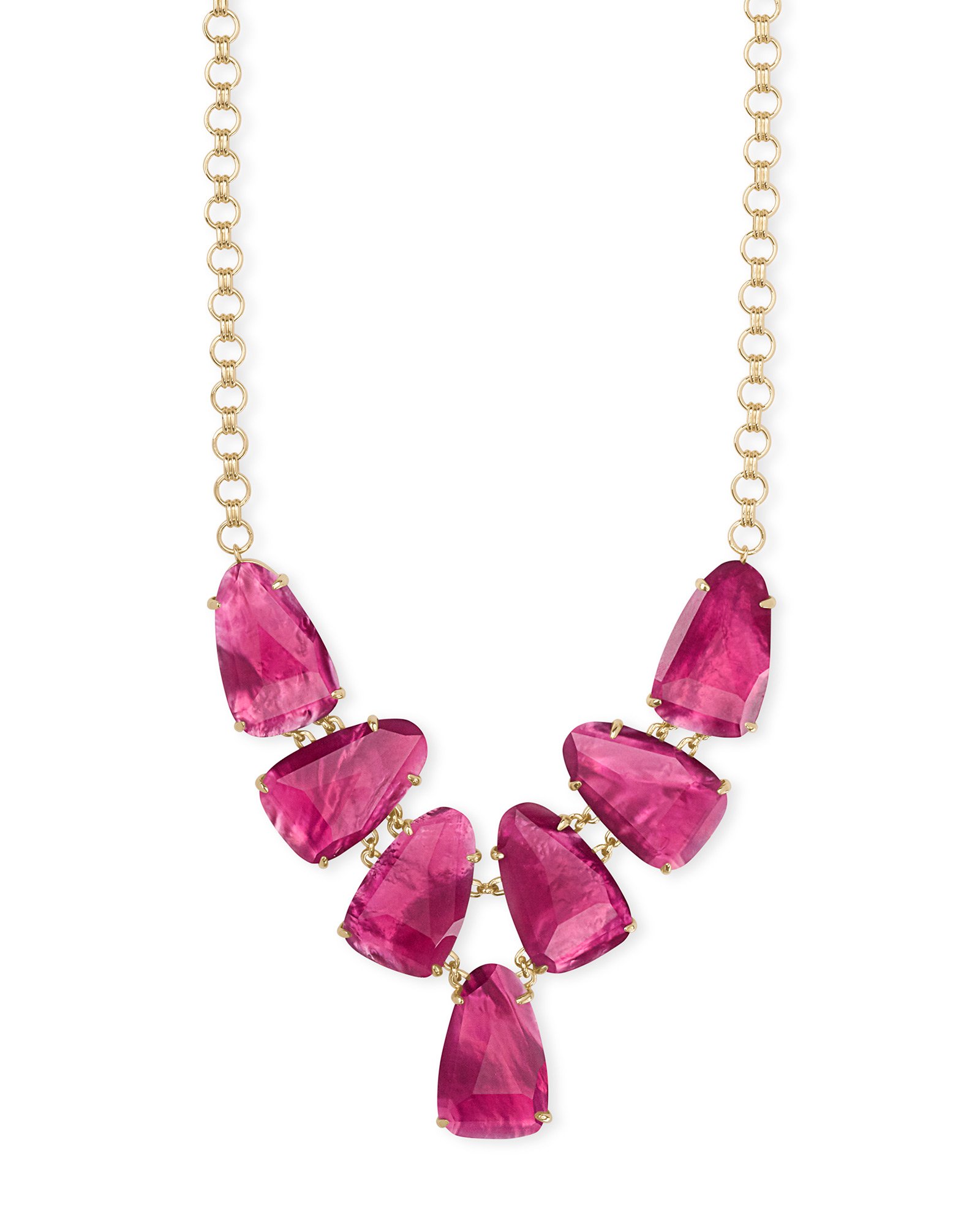 Harlie Gold Statement Necklace in Berry Illusion | Kendra Scott