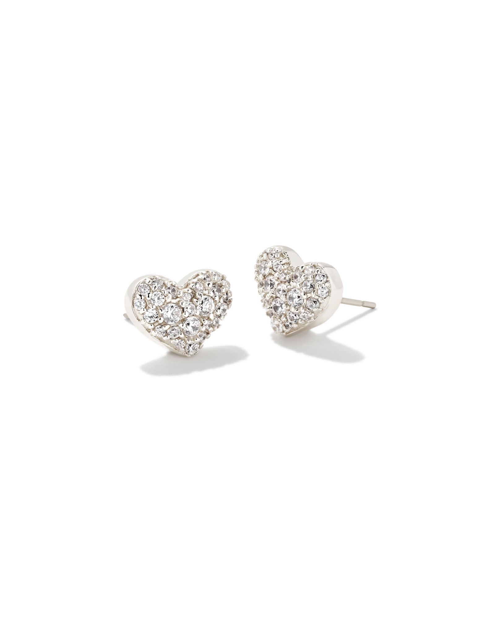 kendra scott silver heart earrings