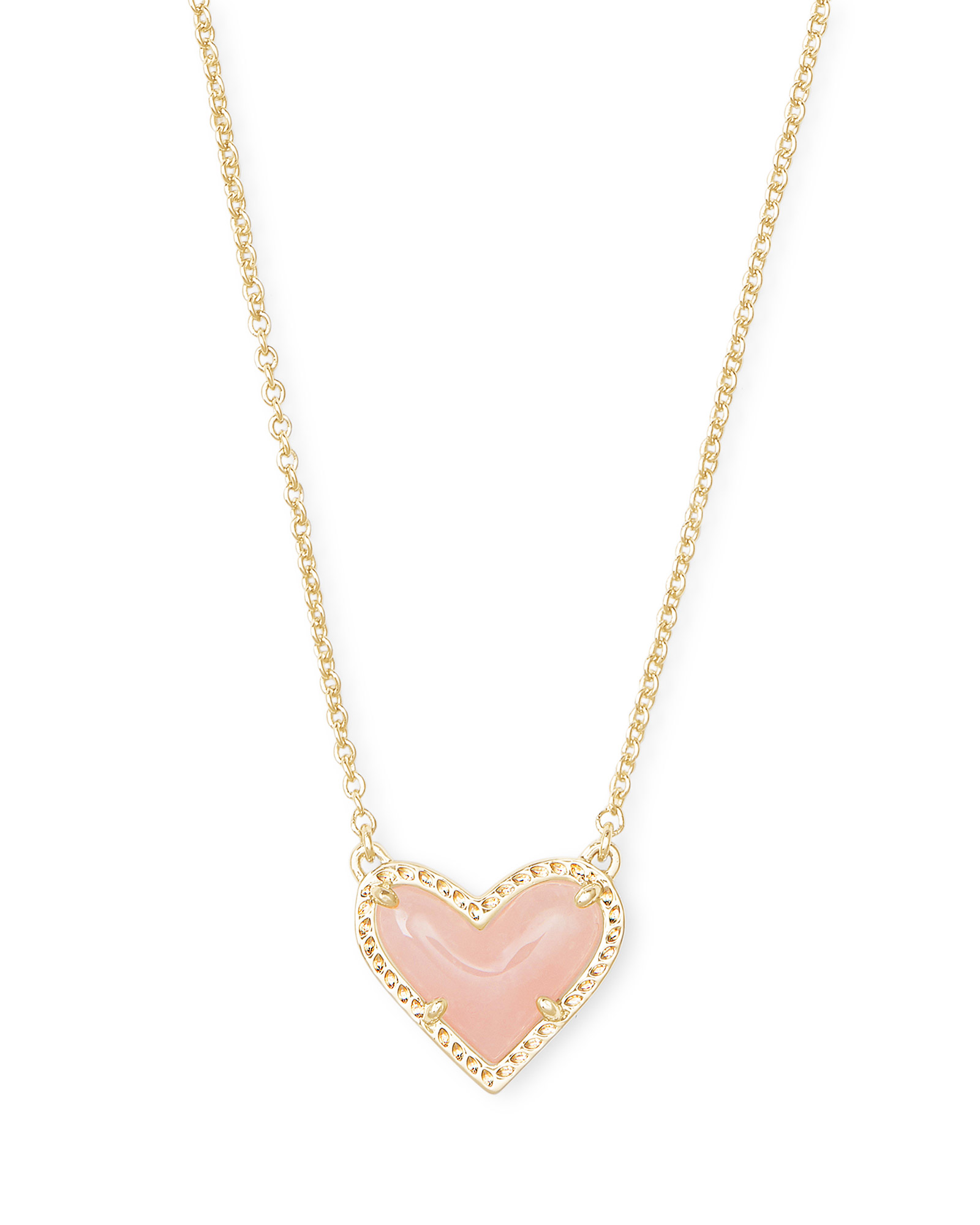 Ari Heart Rose Gold Drop Earrings in Pink Drusy
