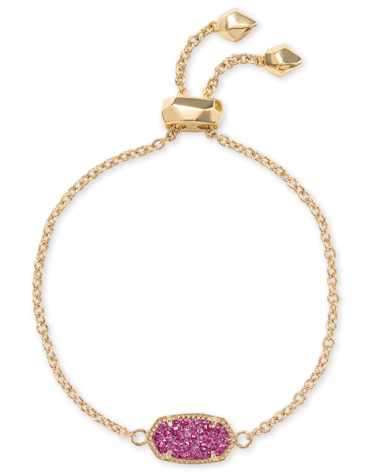 Elaina Gold Adjustable Chain Bracelet In Deep Fuchsia Drusy Kendra Scott   Kendra Scott Elaina Bracelet Gold Deep Fuchsia Drusy 00 Lg 