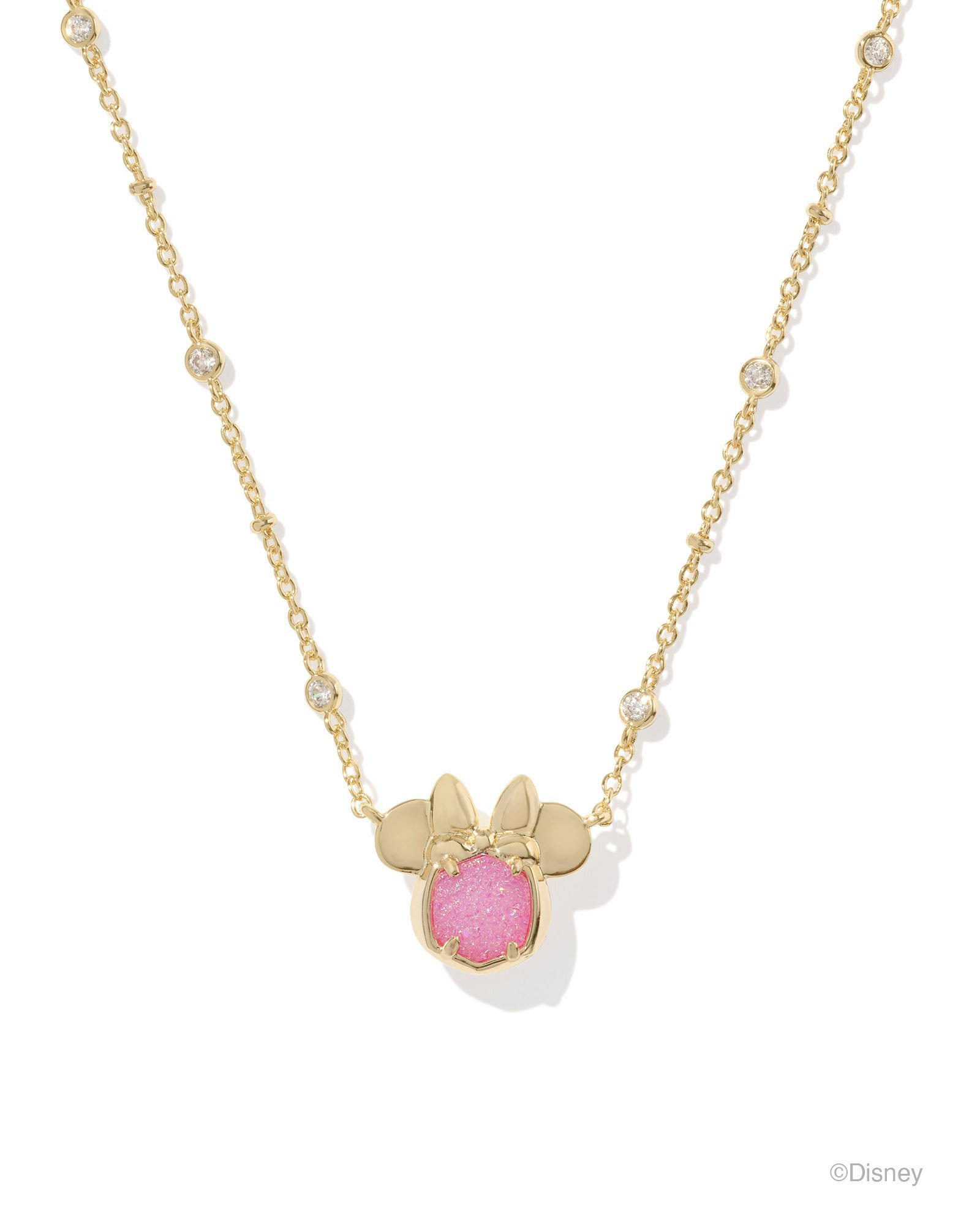 Disney | Kendra Scott Gold Minnie Mouse Short Pendant Necklace in Hot ...