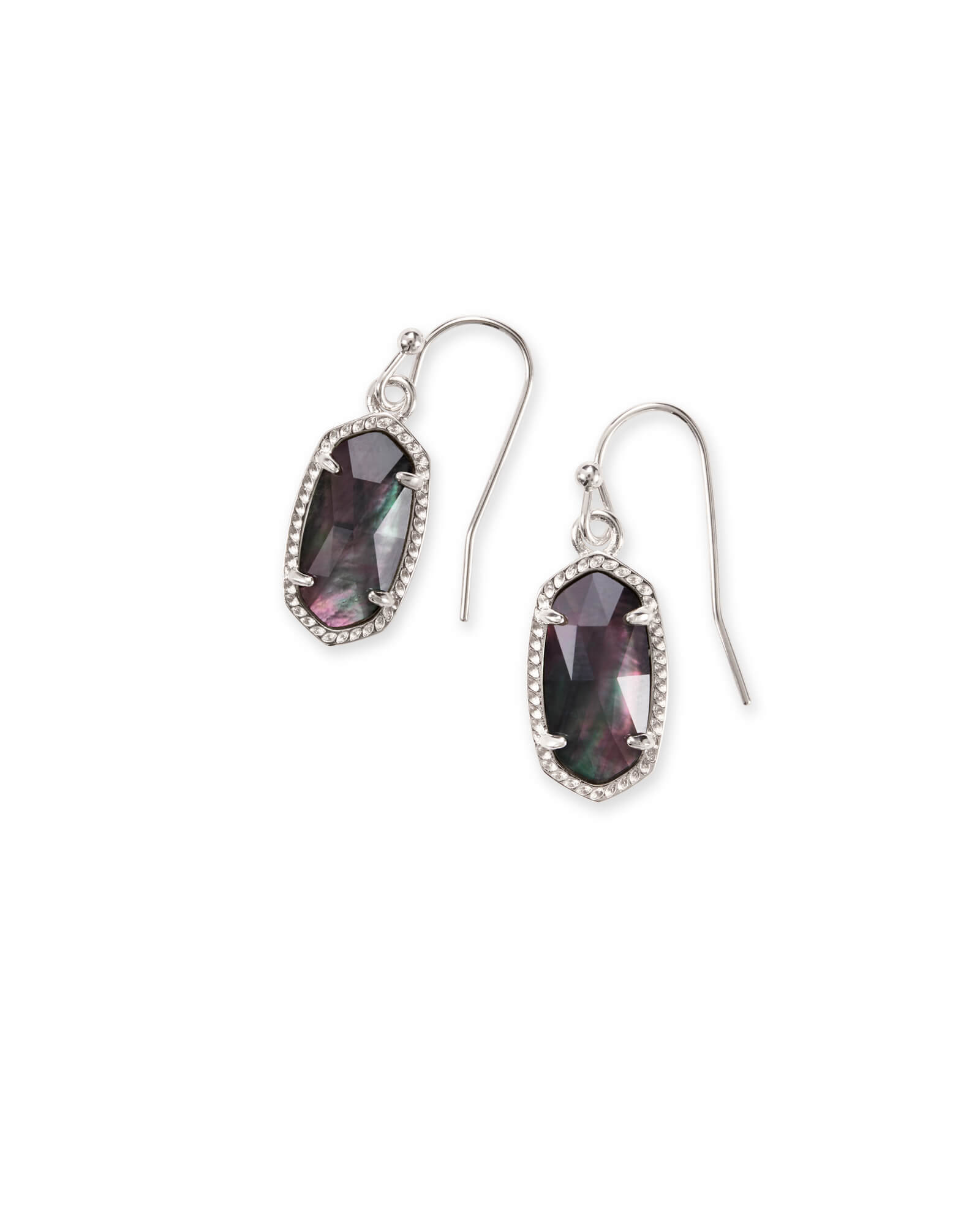 Lee Silver Drop Earrings Black Pearl | Kendra Scott