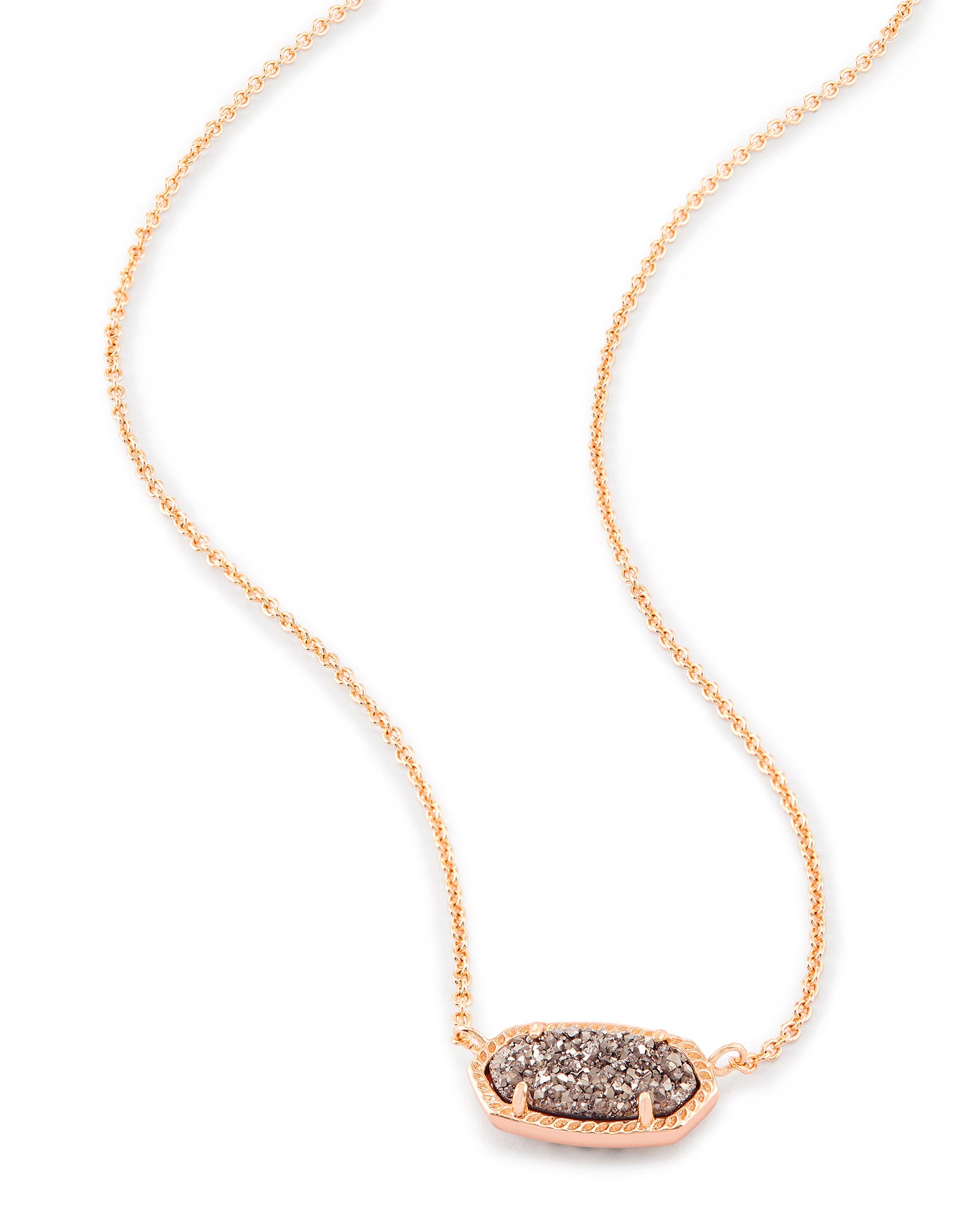 Elisa Rose Gold Pendant Drusy Necklace | Kendra Scott