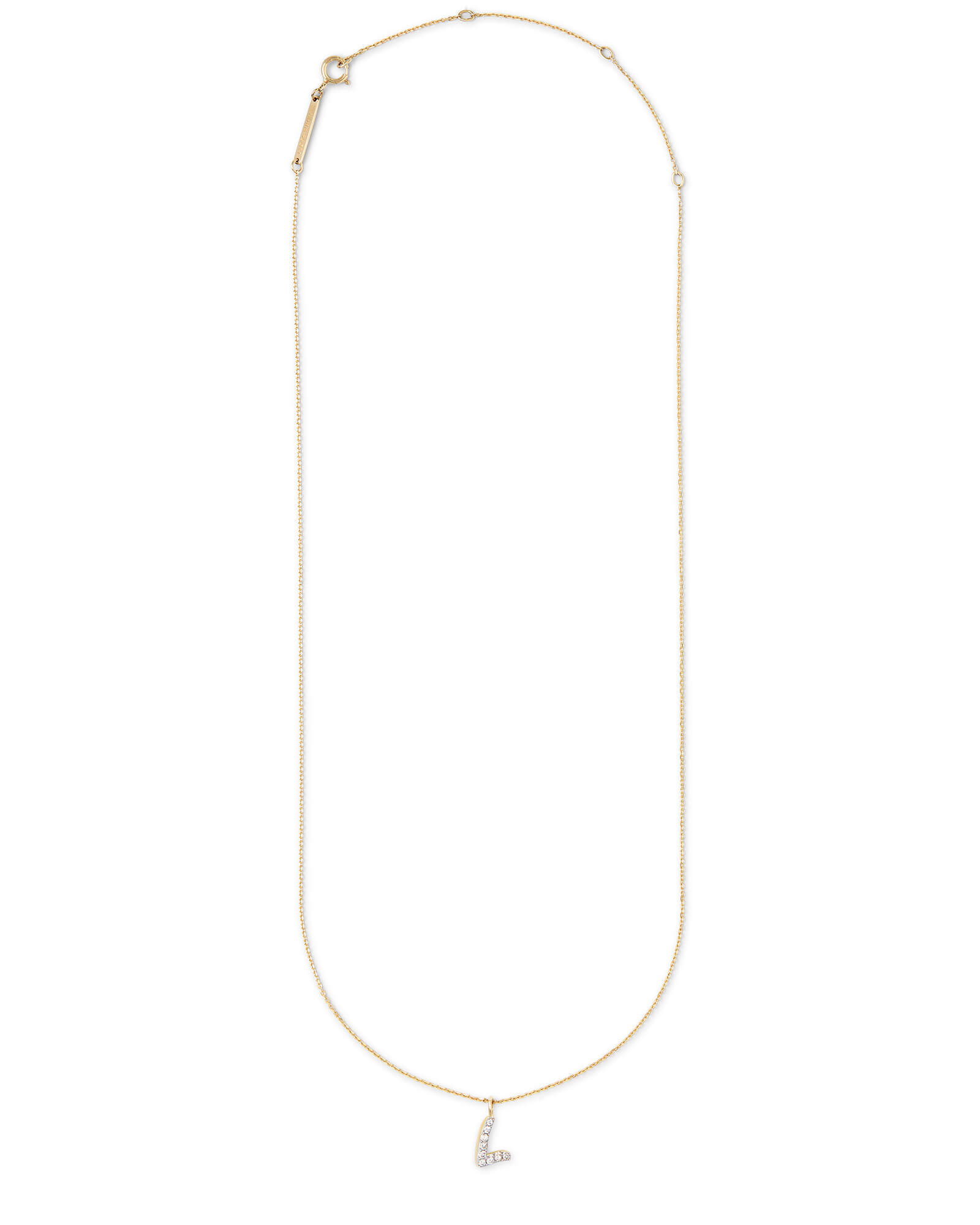 Diamond Letter L Pendant Necklace in 14K Yellow Gold | Kendra Scott