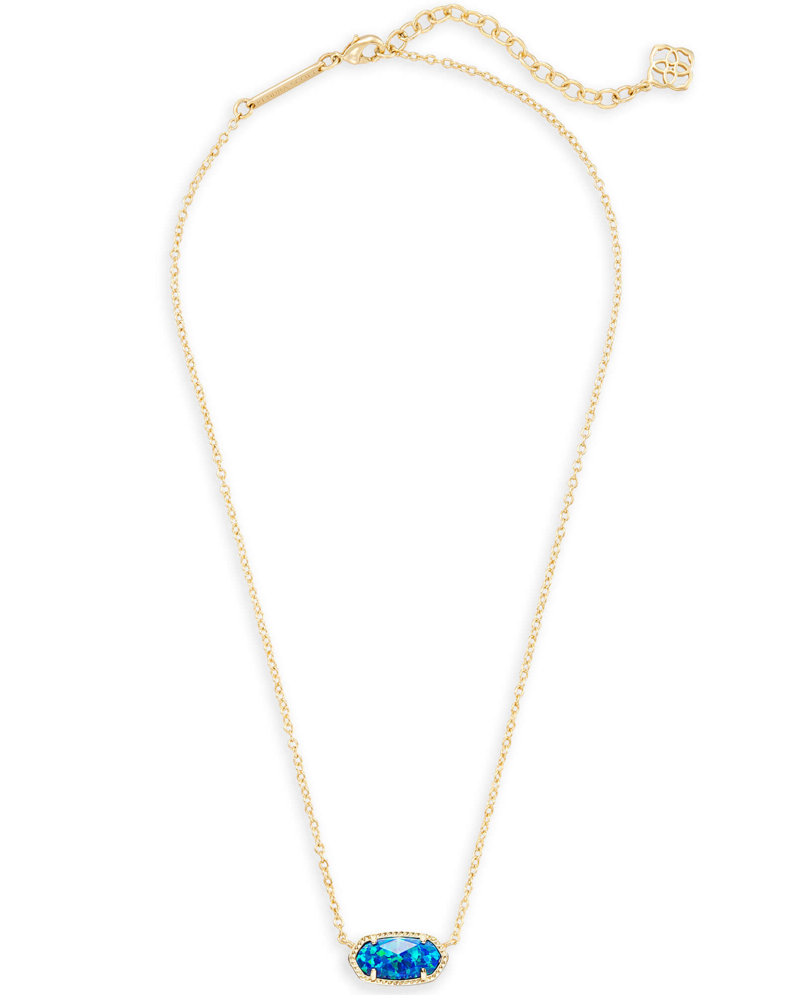 Elisa Gold Pendant Necklace - Royal Blue Opal | Kendra Scott