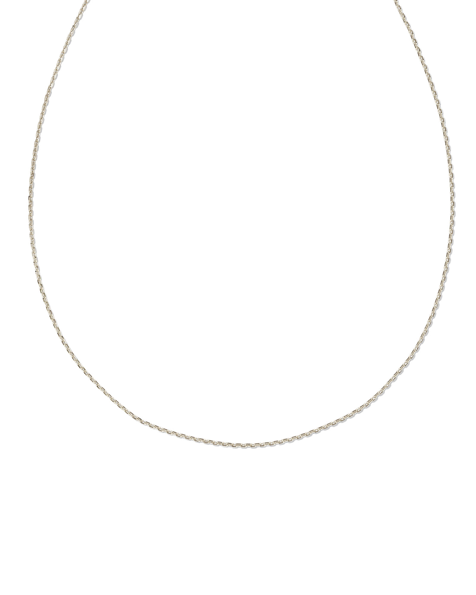 22 Inch Thin Chain Necklace in Sterling Silver